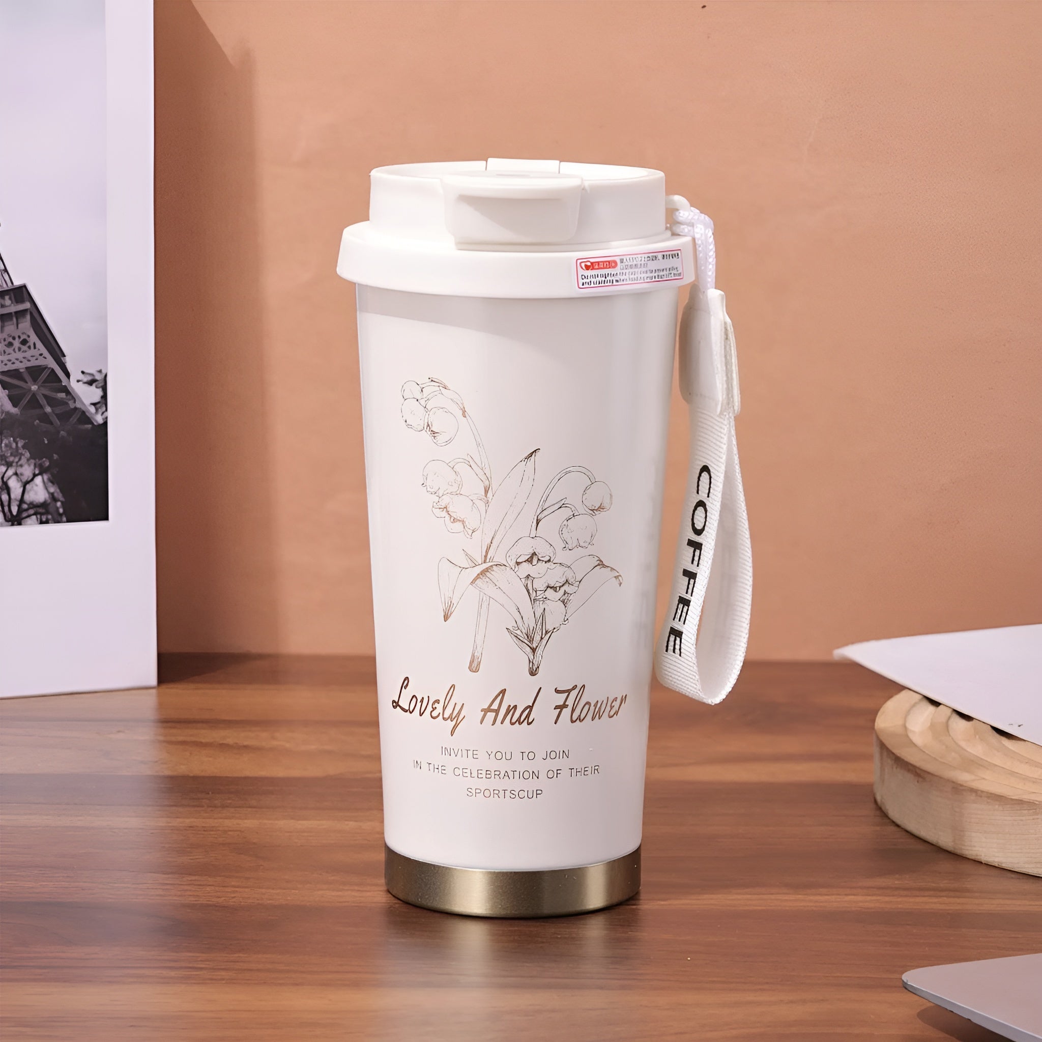 500 ml coffee tumbler__White