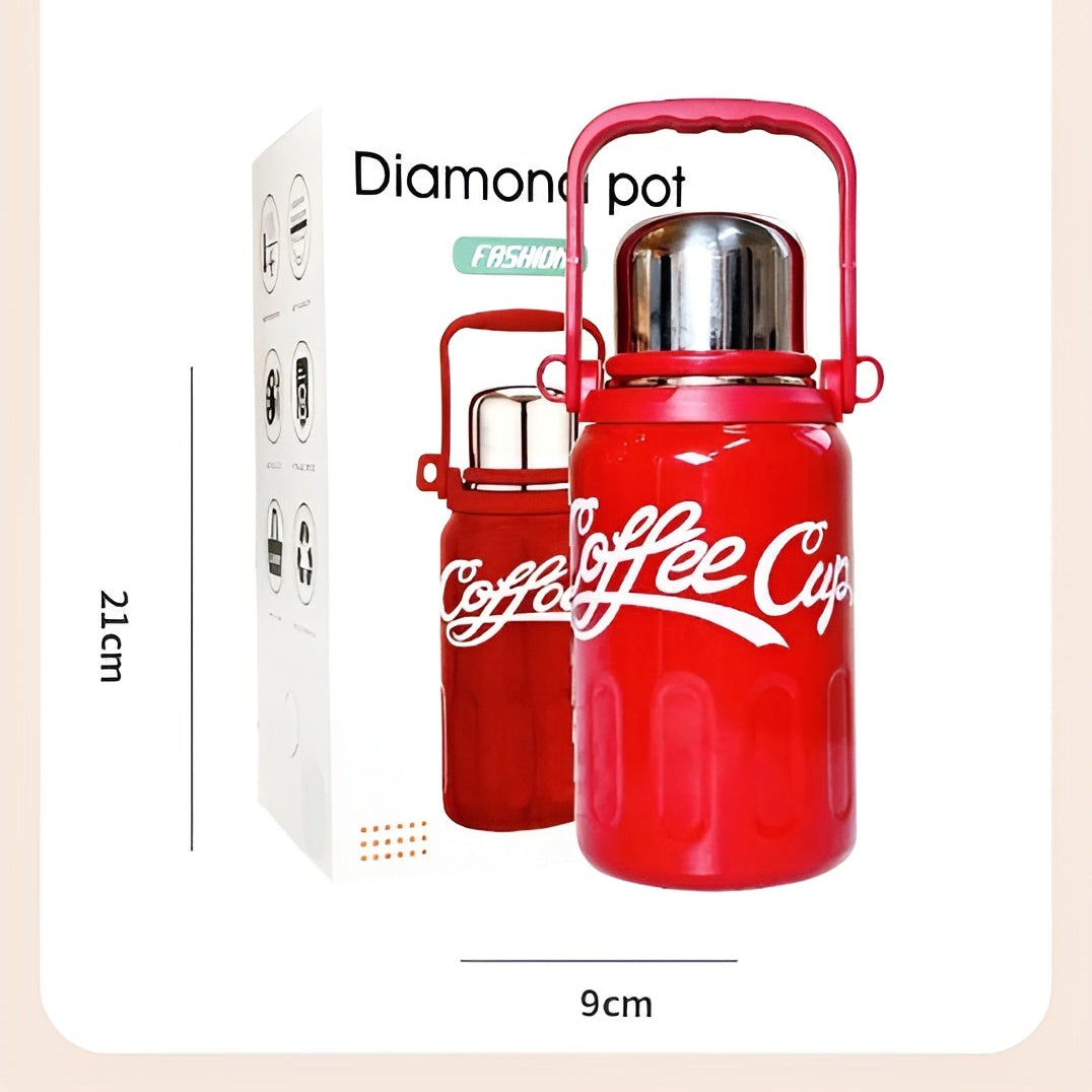 800 ml stainless steel coffee thermos__Pink