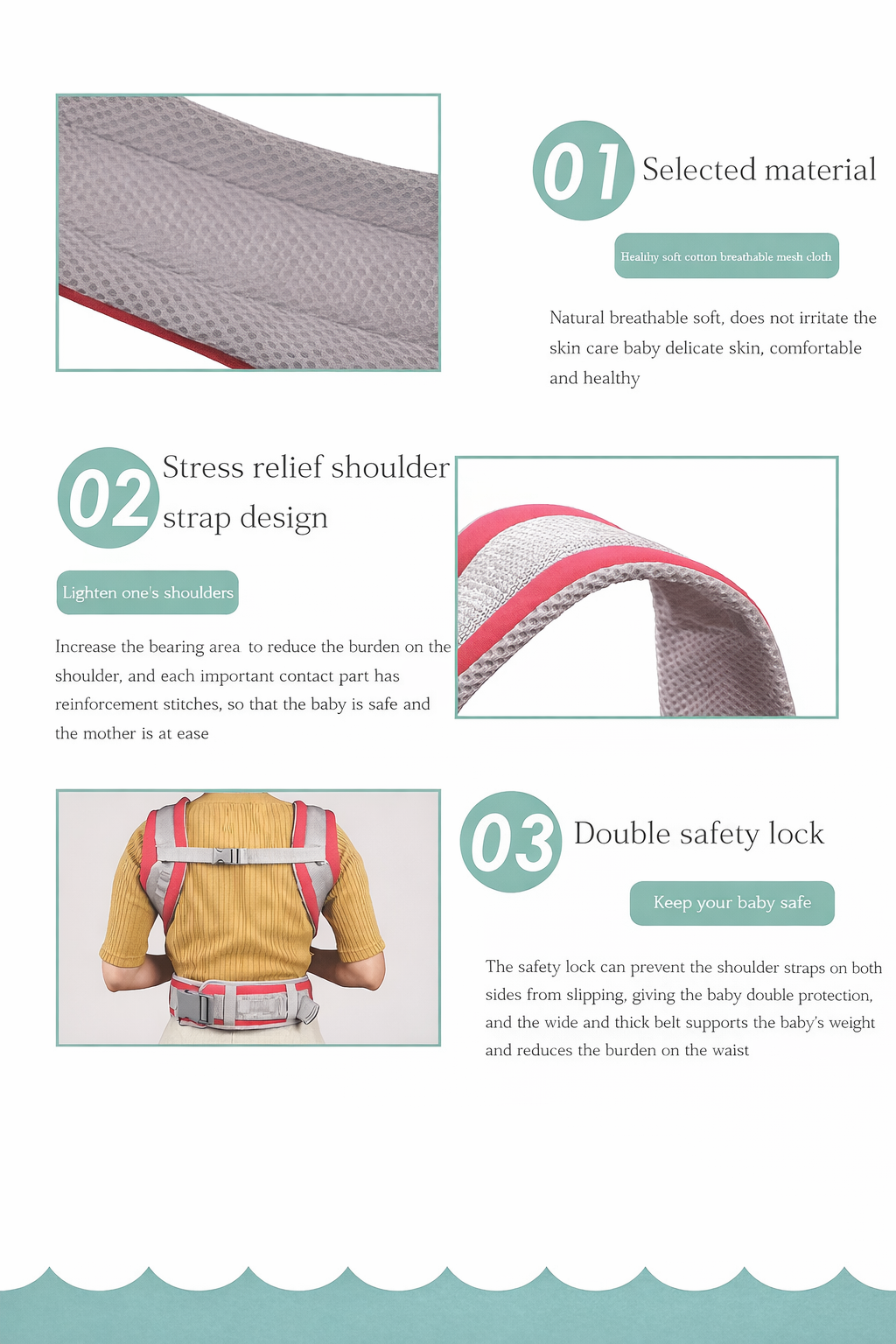 Adjustable Baby Carrier__red