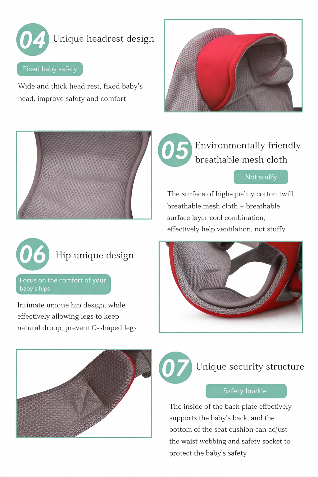 Baby Backpack Carrier__red