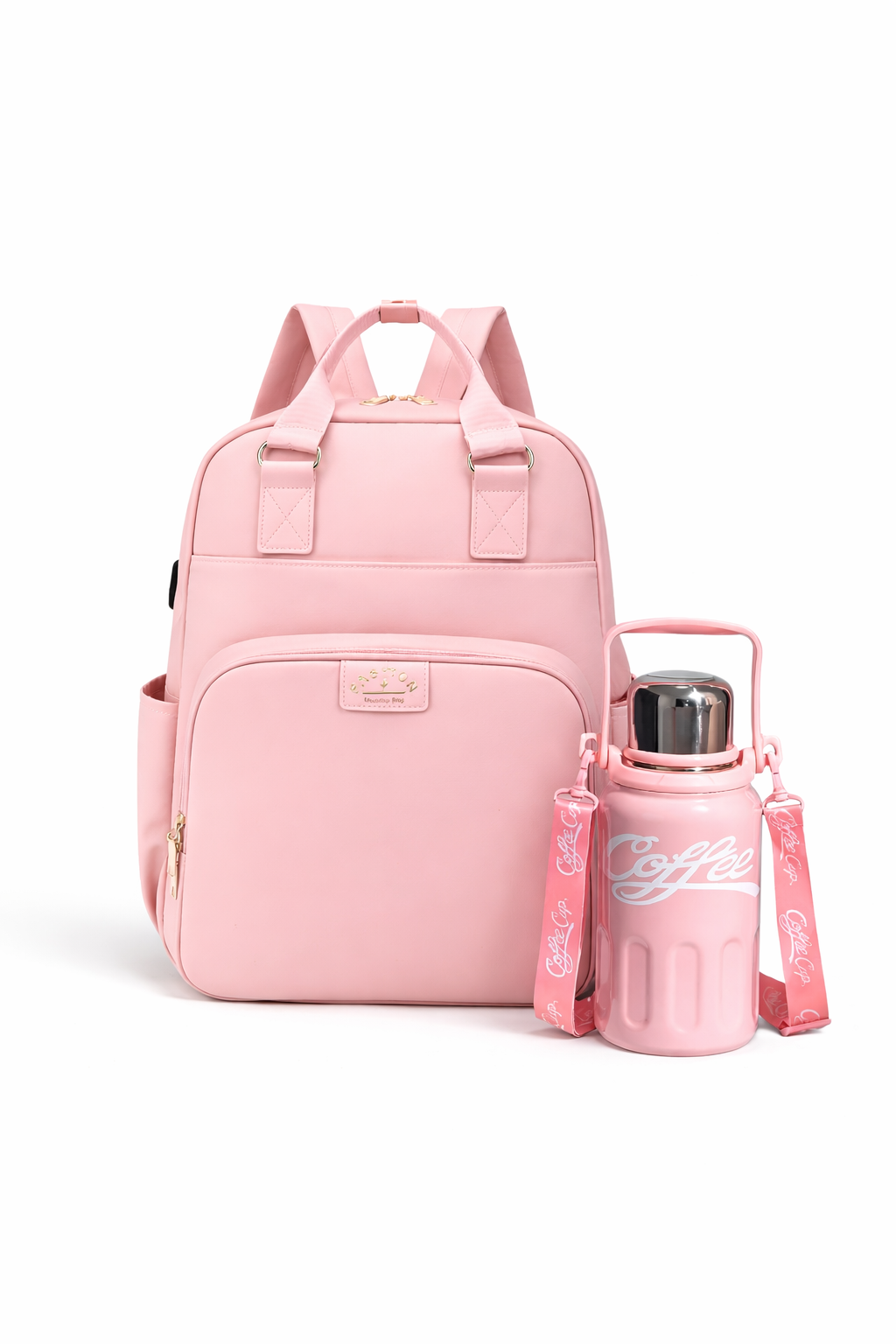 Pink Mumma Bag with 800ml Water Bottle – Stylish, Spacious & Perfect for Moms