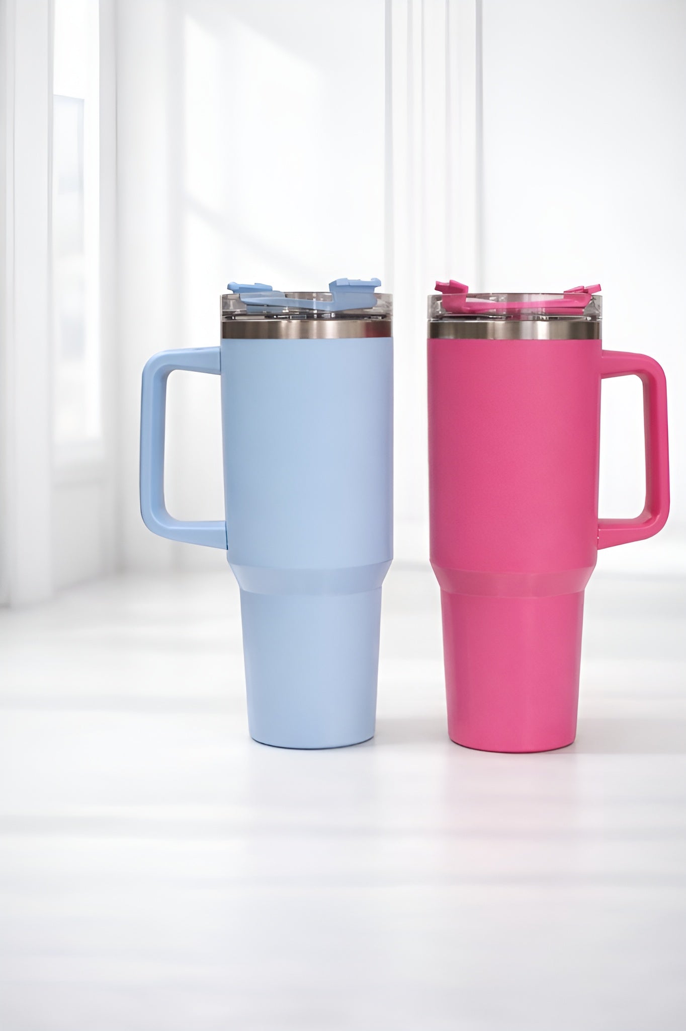 Premium Insulated Tumbler Combo – Sky Blue & Pink | 1200 ml Each (Set of 2)