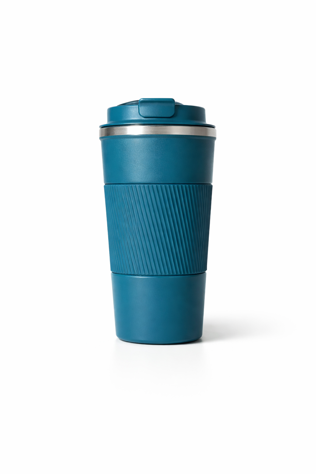 Vacuum Insulated Travel Coffee Mug Combo ( White & Blue ) | 1 Smart Temperature Display Mug + 1 Regular Mug