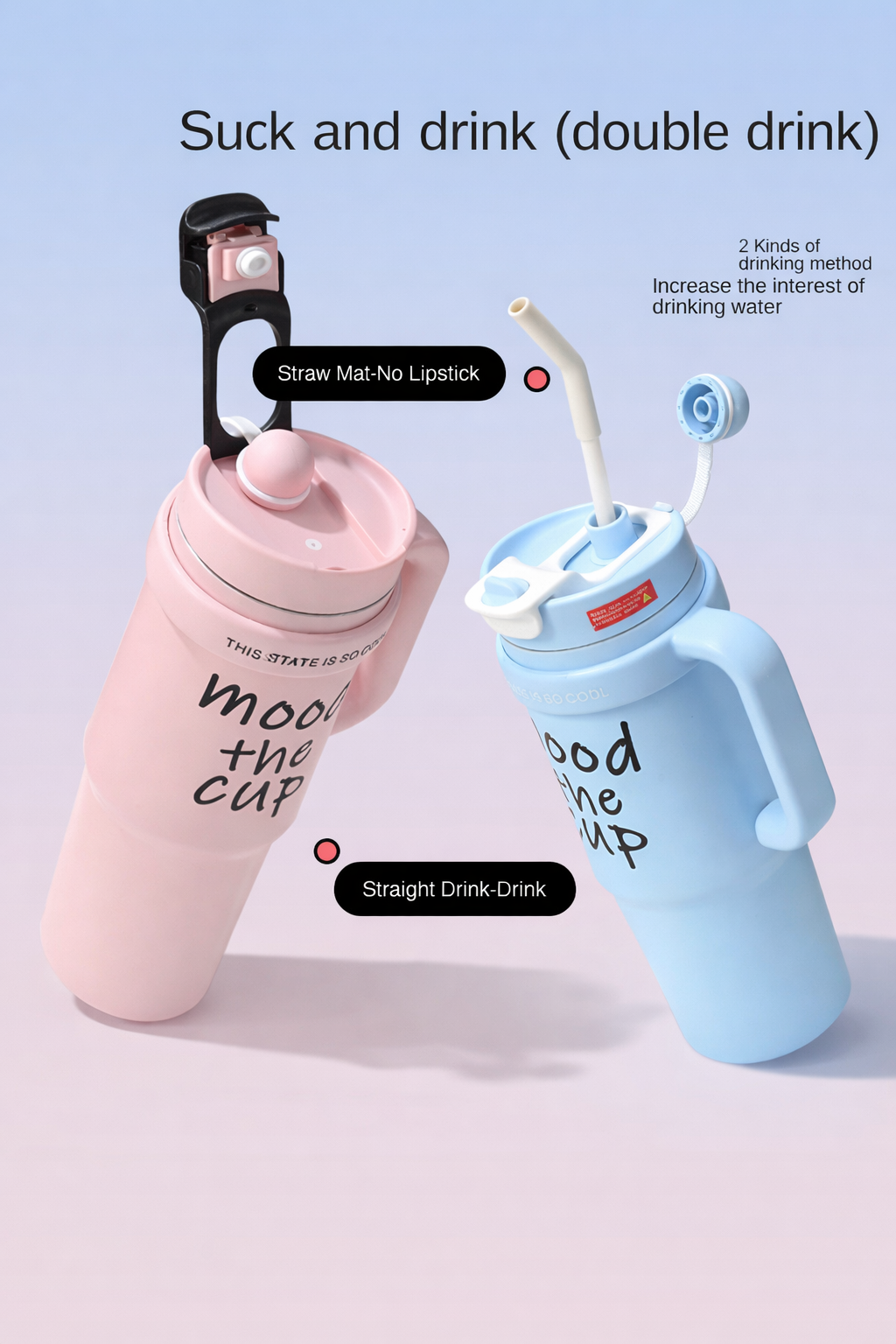 Insulated Tumbler Combo – 1000 ml Each (Blue & Pink) (Set of 2)