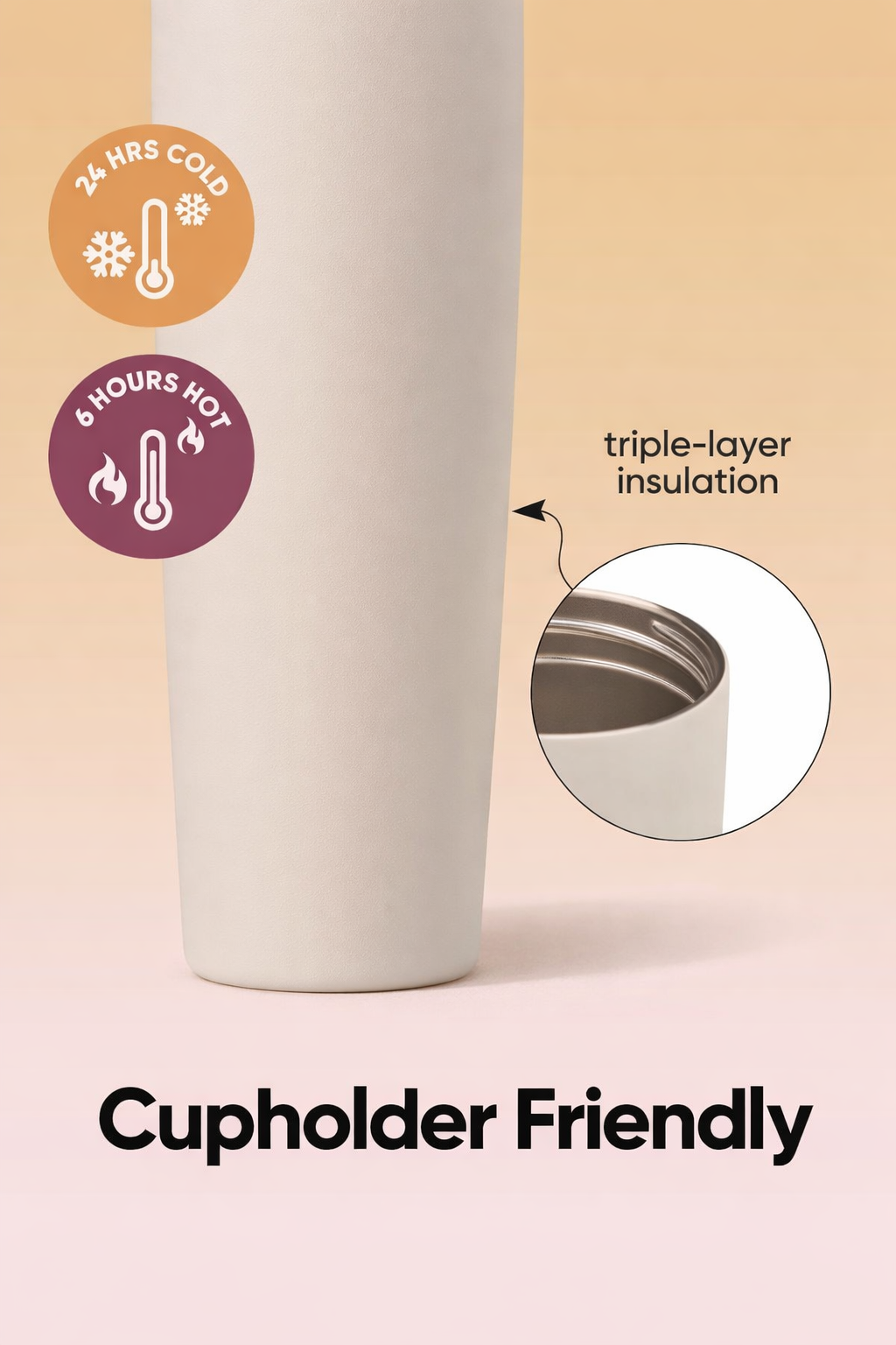 Premium Insulated Tumbler Combo Set – Pink & Baby Pink 600 ml | Leak-Proof | Reusable | Hot & Cold Drink Cups(Set of 2)