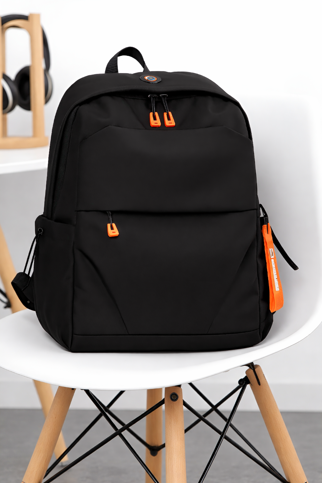 Black Laptop Backpack with 500ml Coffee Mug – Stylish & Practical Everyday Combo