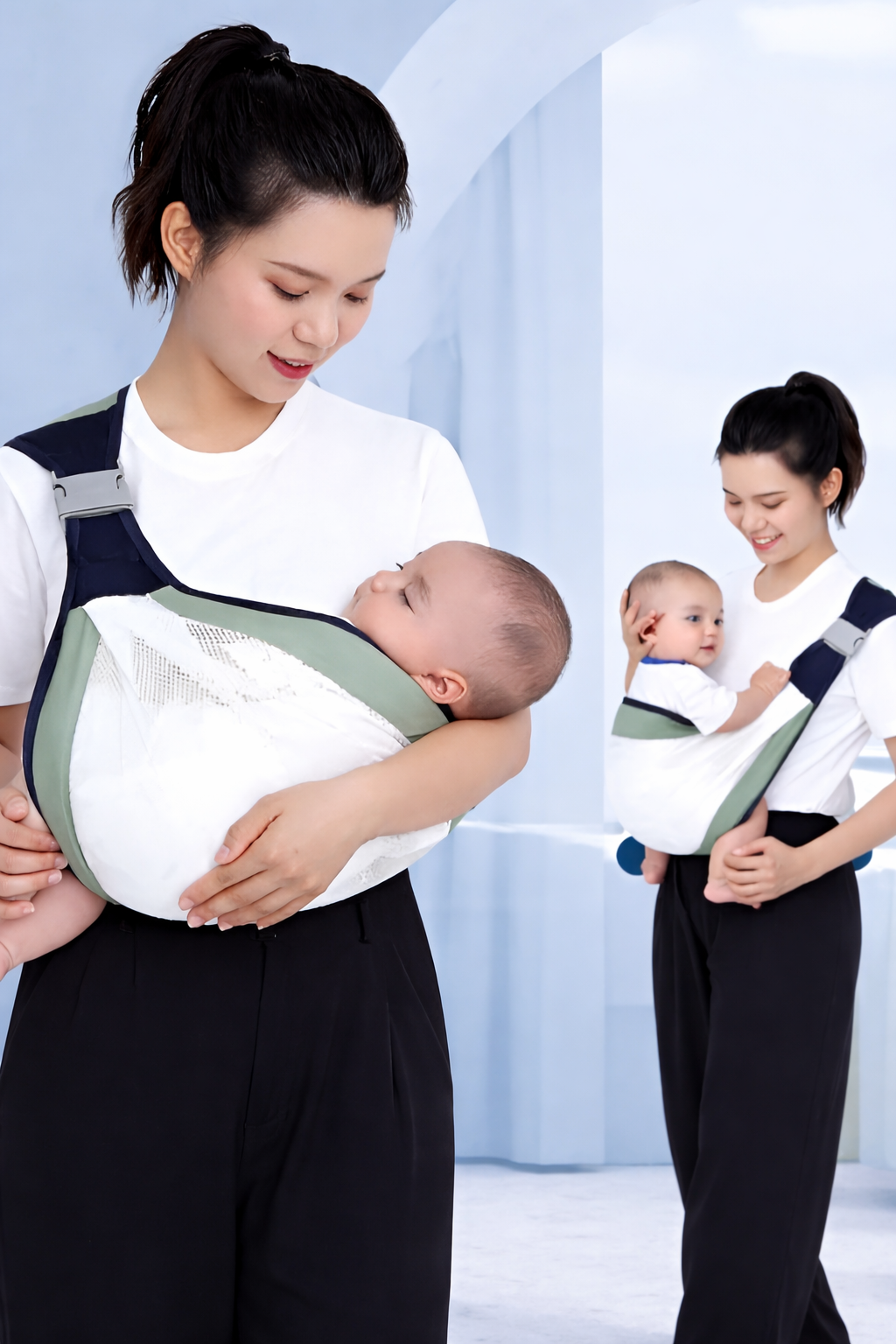 Comfort Baby Sling Wrap – Scientific C-Shape Spine Care Newborn Carrier