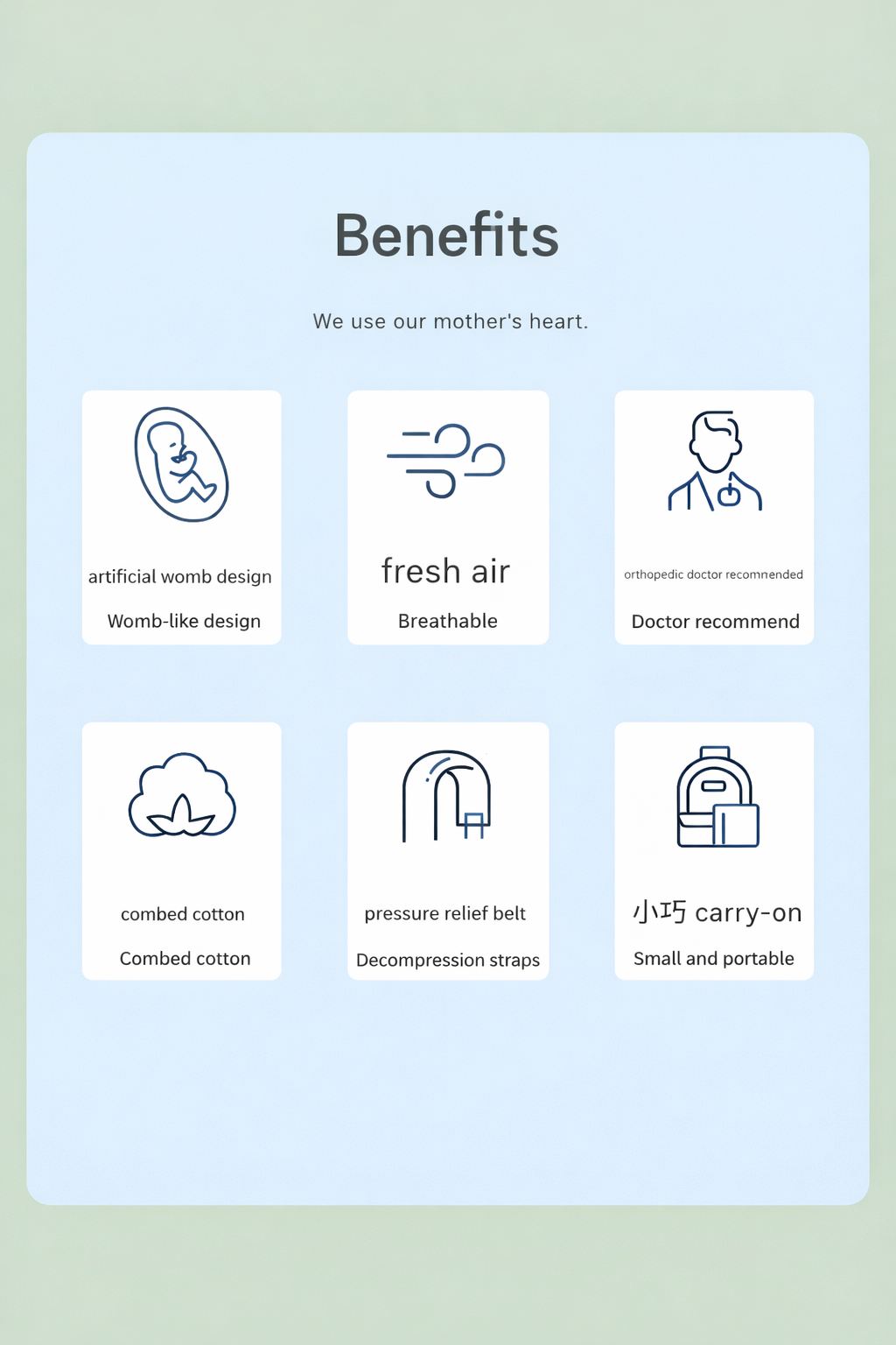 Comfort Baby Sling Wrap – Scientific C-Shape Spine Care Newborn Carrier