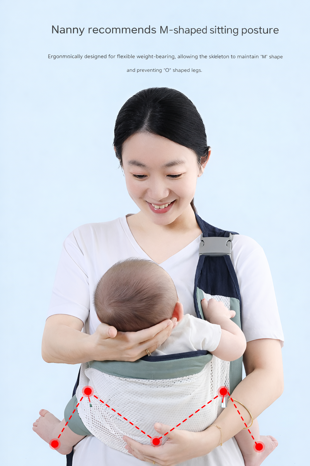 Comfort Baby Sling Wrap – Scientific C-Shape Spine Care Newborn Carrier