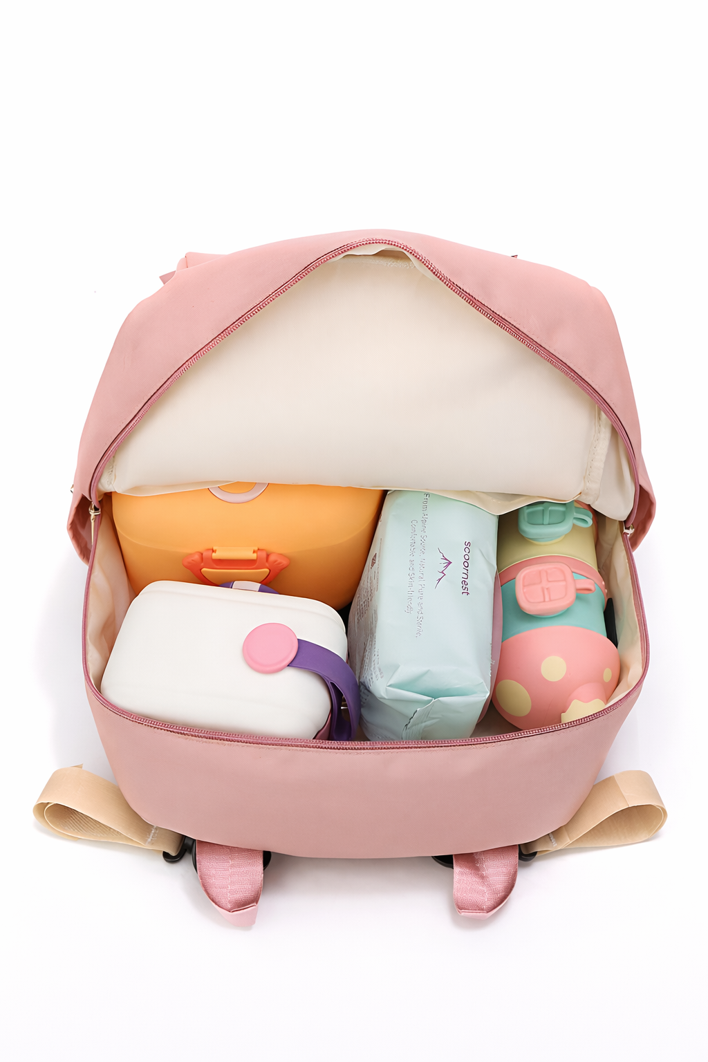 Pink Mumma Bag with 800ml Water Bottle – Stylish, Spacious & Perfect for Moms