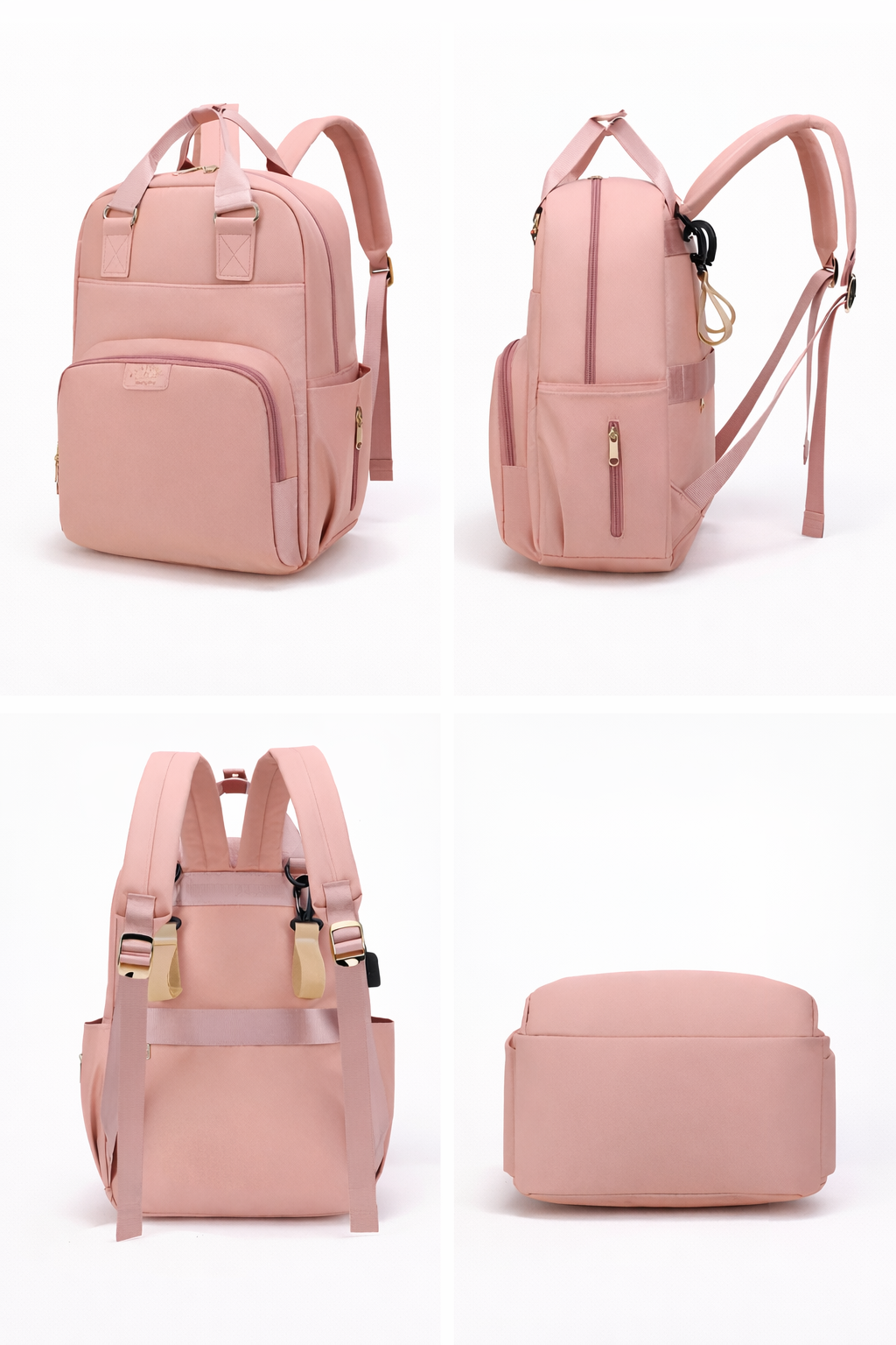 Pink Mumma Bag with 800ml Water Bottle – Stylish, Spacious & Perfect for Moms