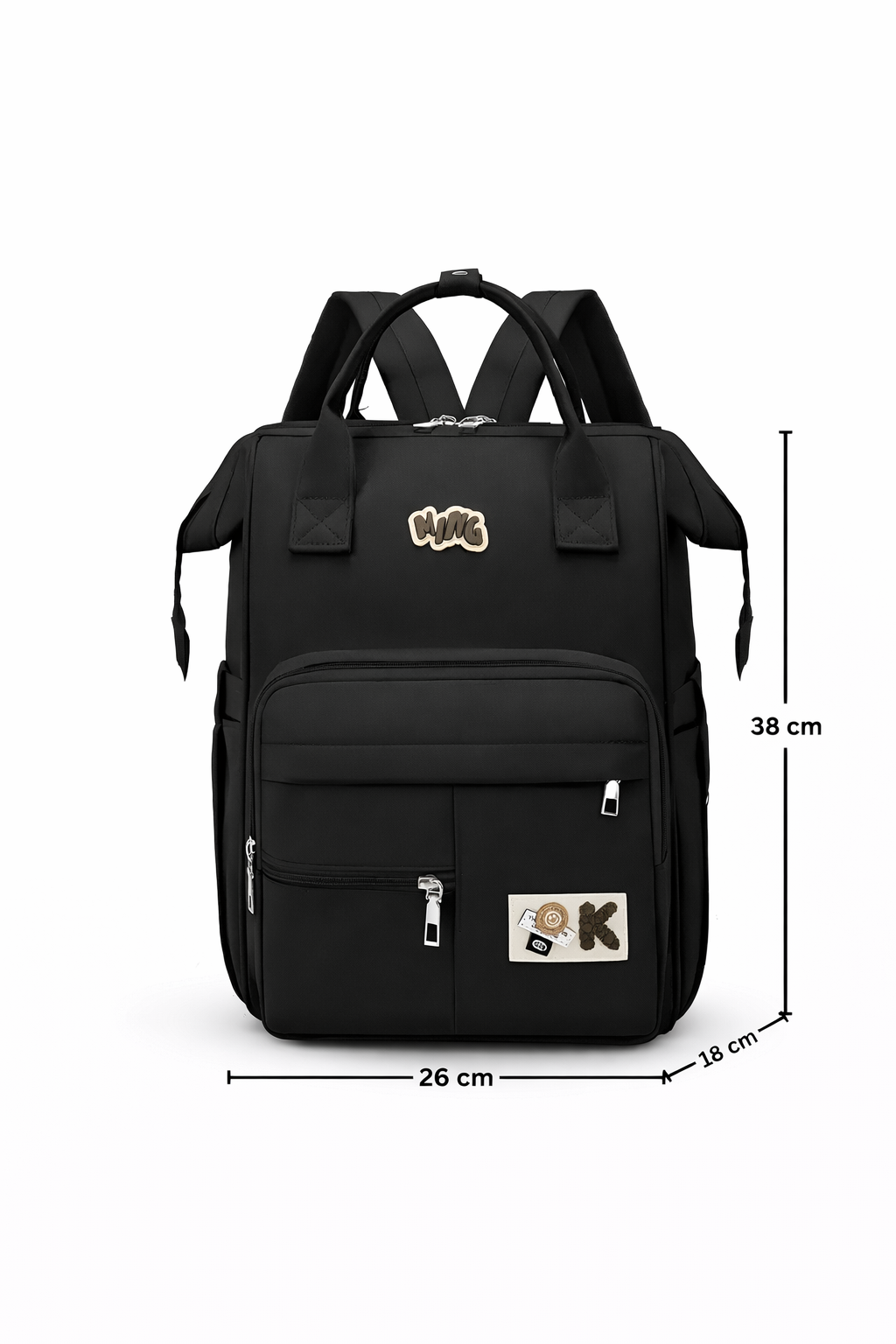 Black Mumma Bag with 350ml Kids Tumbler – Practical & Stylish Baby Care Combo