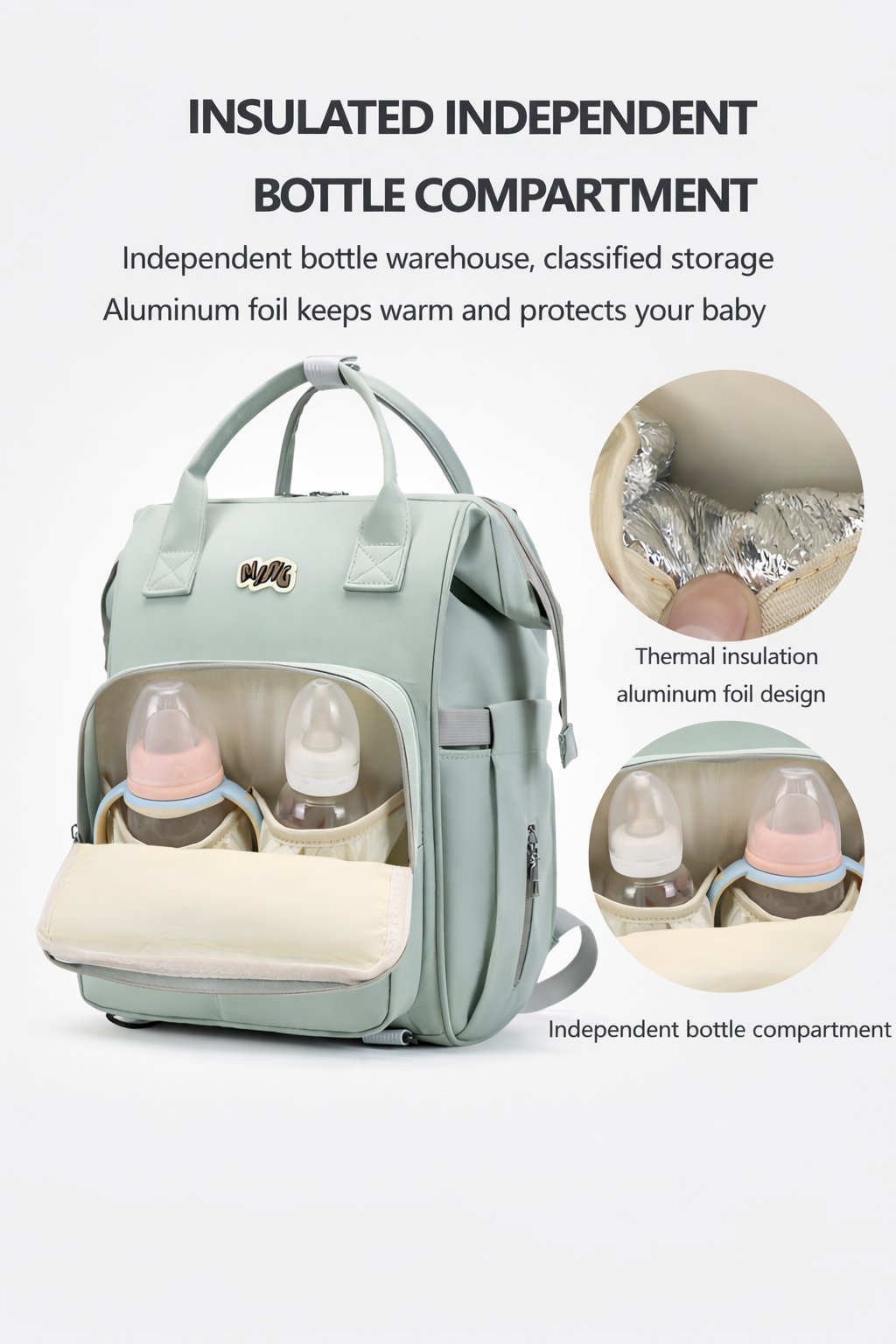 Black Mumma Bag with 350ml Kids Tumbler – Practical & Stylish Baby Care Combo