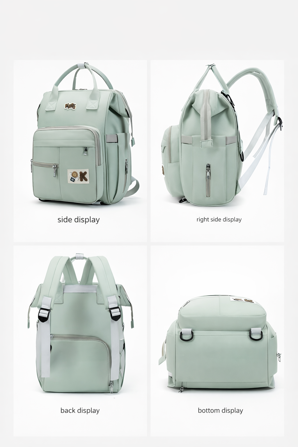 Green Mumma Bag with 900ml Tumbler – Stylish, Spacious & Perfect for Moms