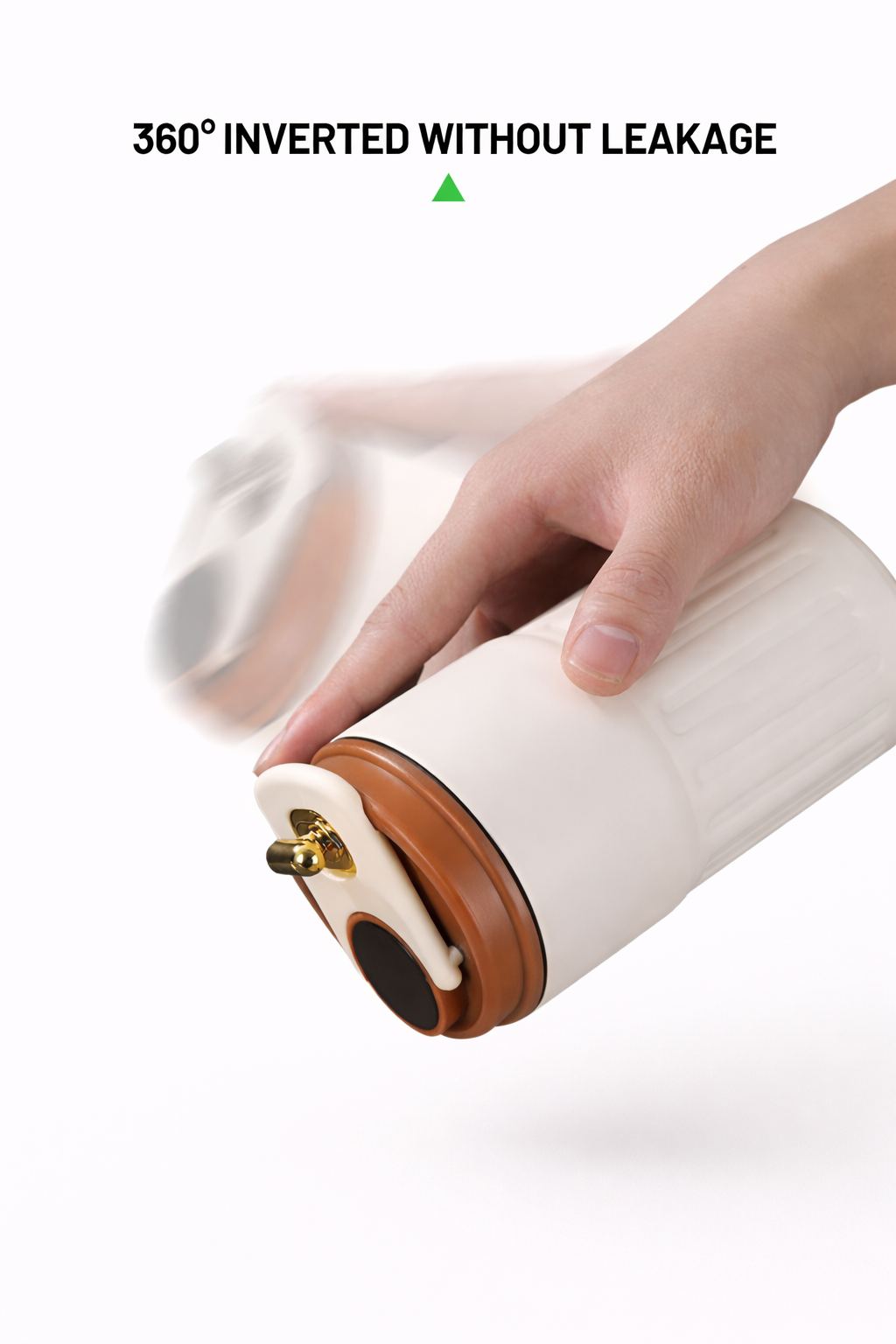 Digital cap temperature water bottle__Brown