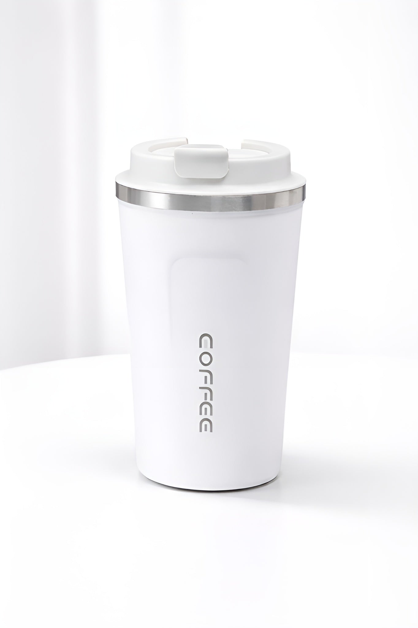 Double Wall Vacuum Insulated Coffee Mug__White