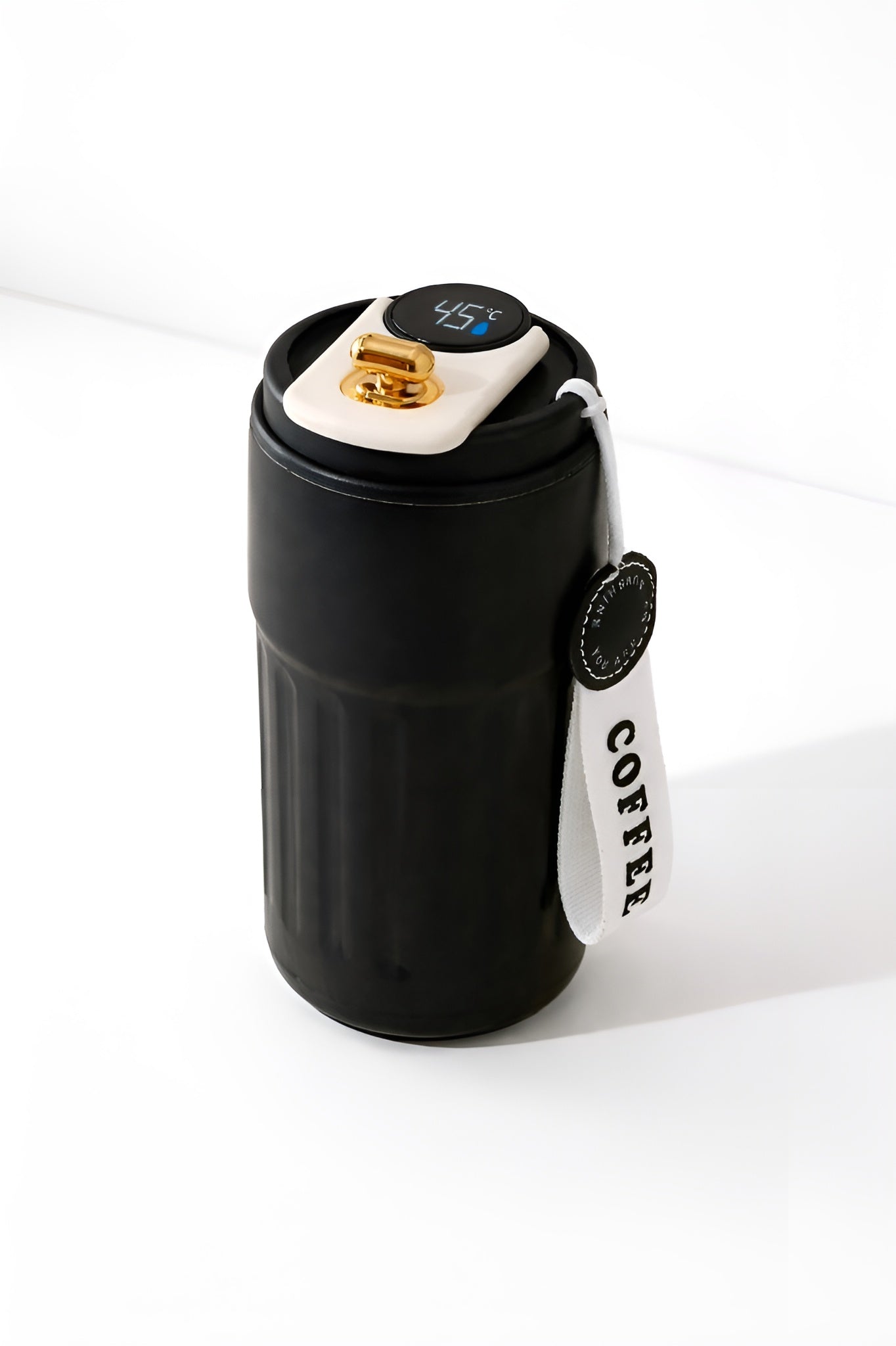 Double wall vacuum flask with LED__Black