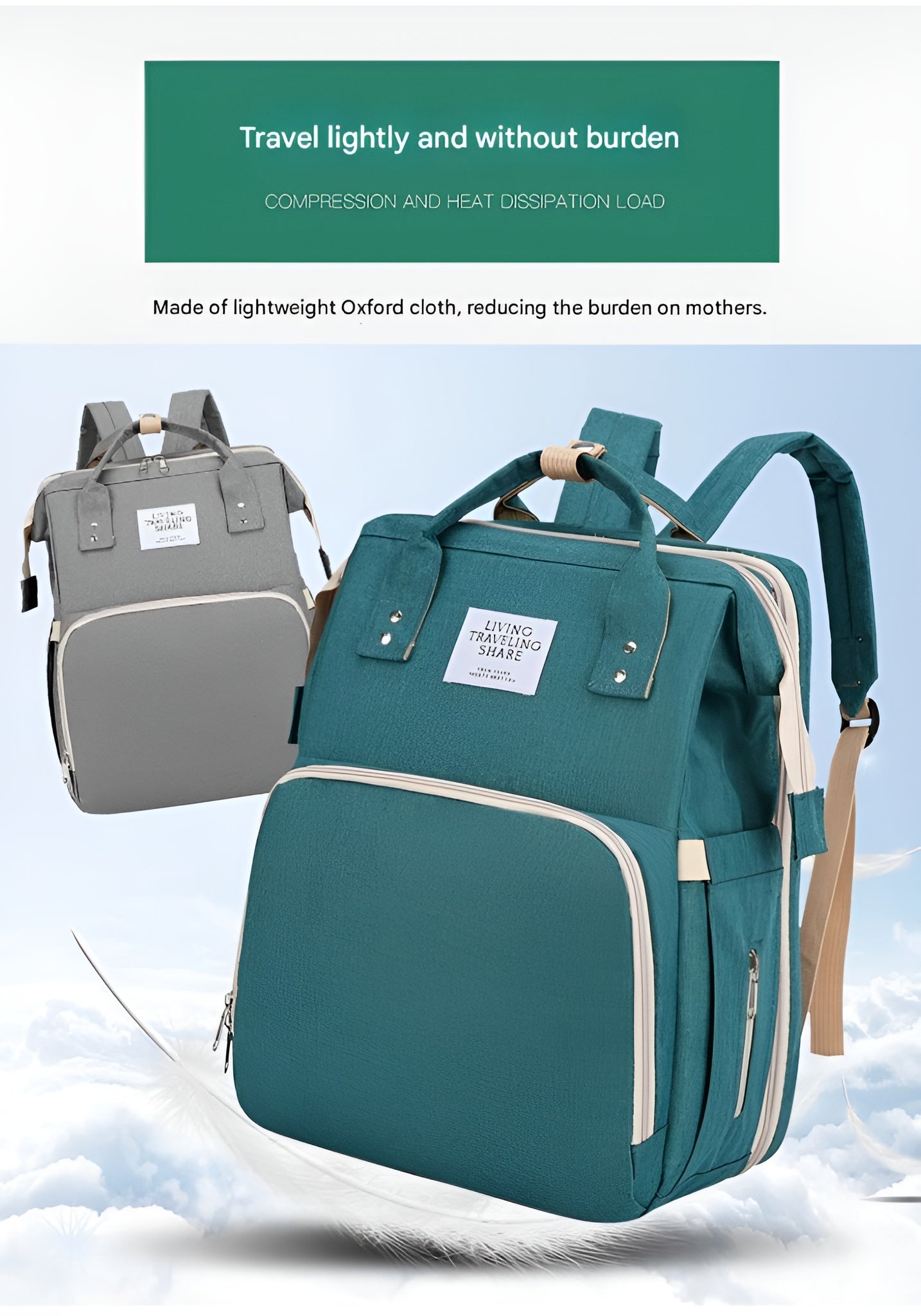 Elegant_mommy_diaper_backpack_for_baby_essentials_and_accessories__Green