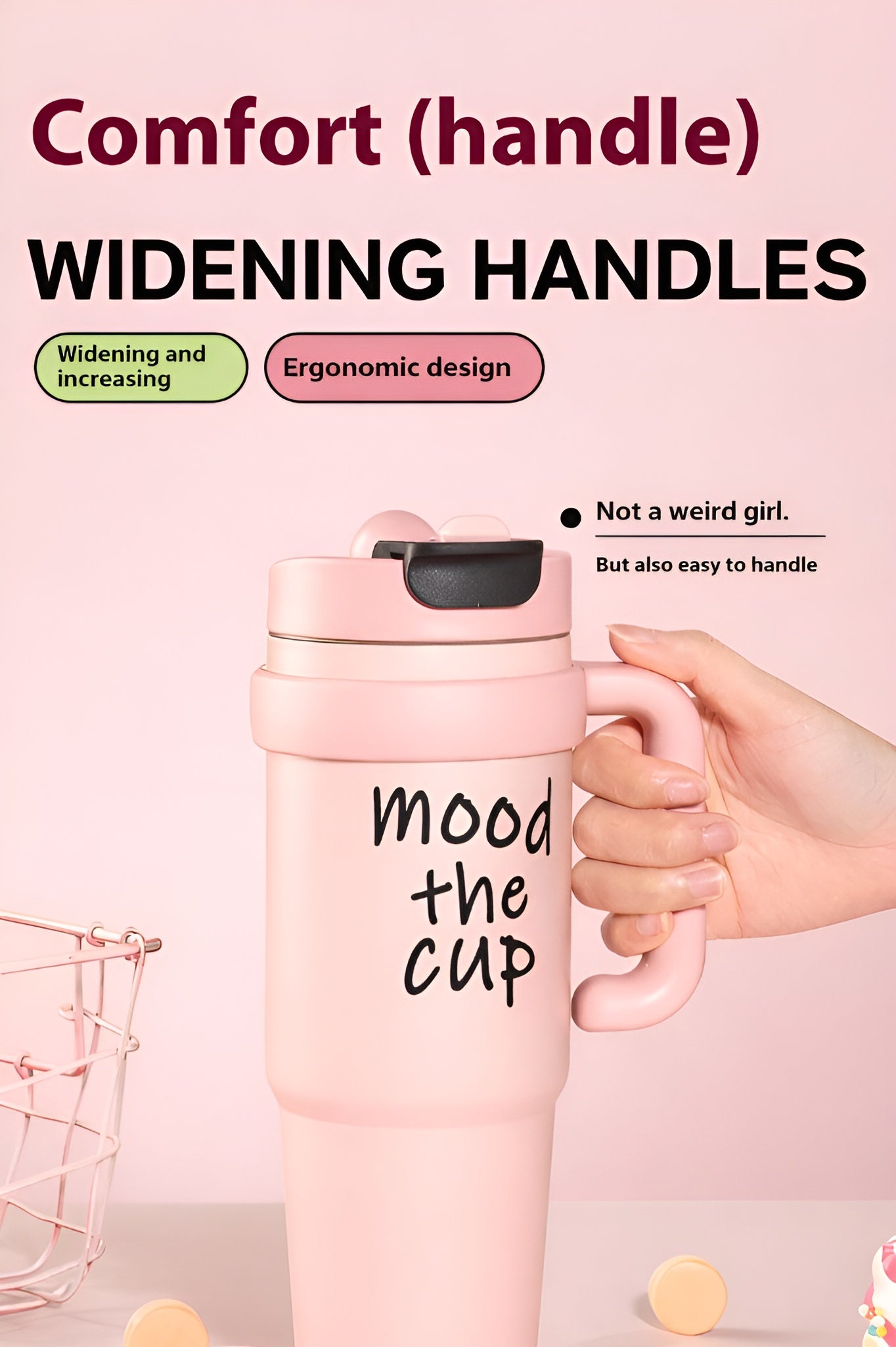 Flip Top Lid Tumbler__Pink