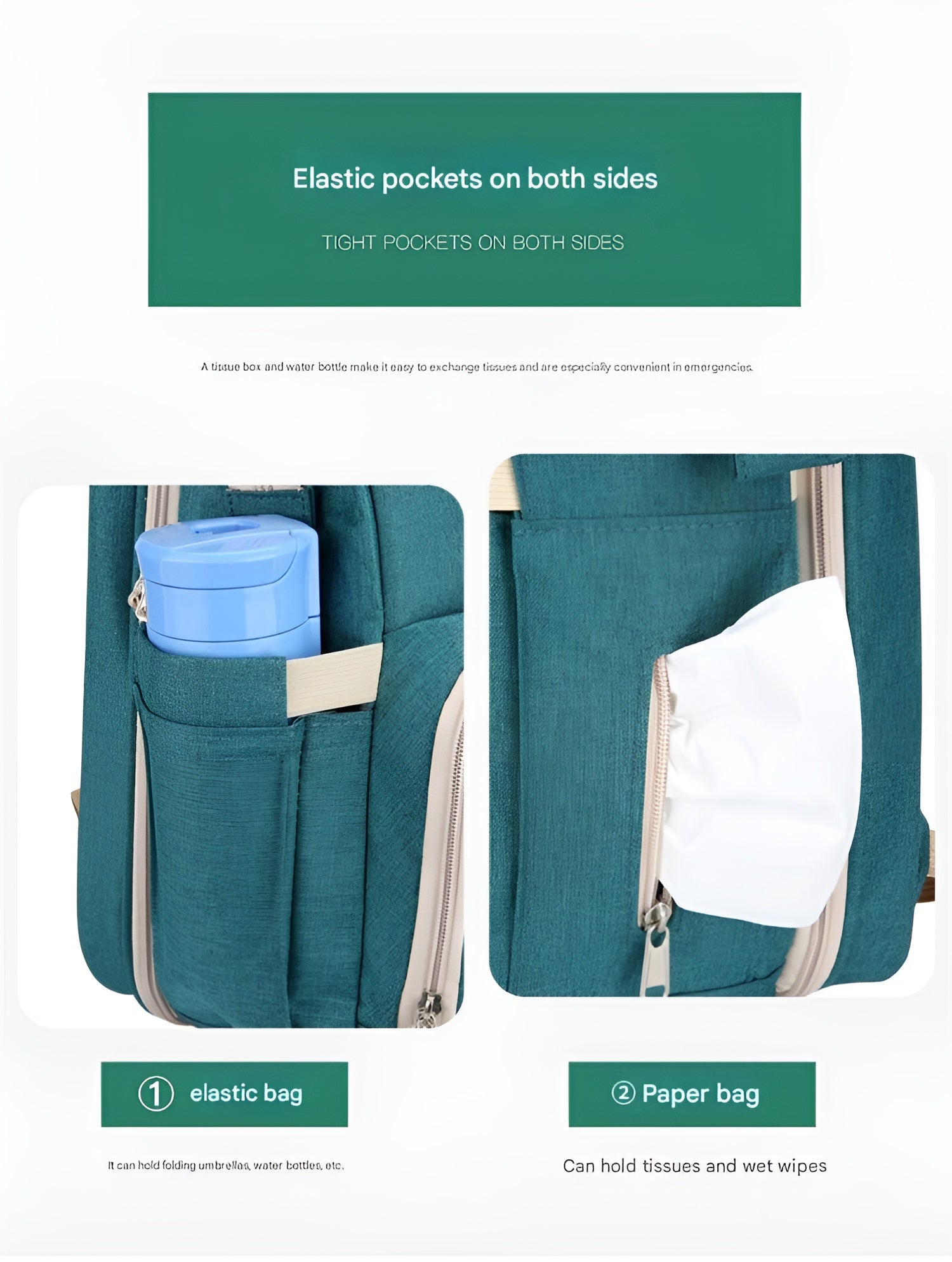Foldable_large_capacity_diaper_bag_with_wide_opening__Green