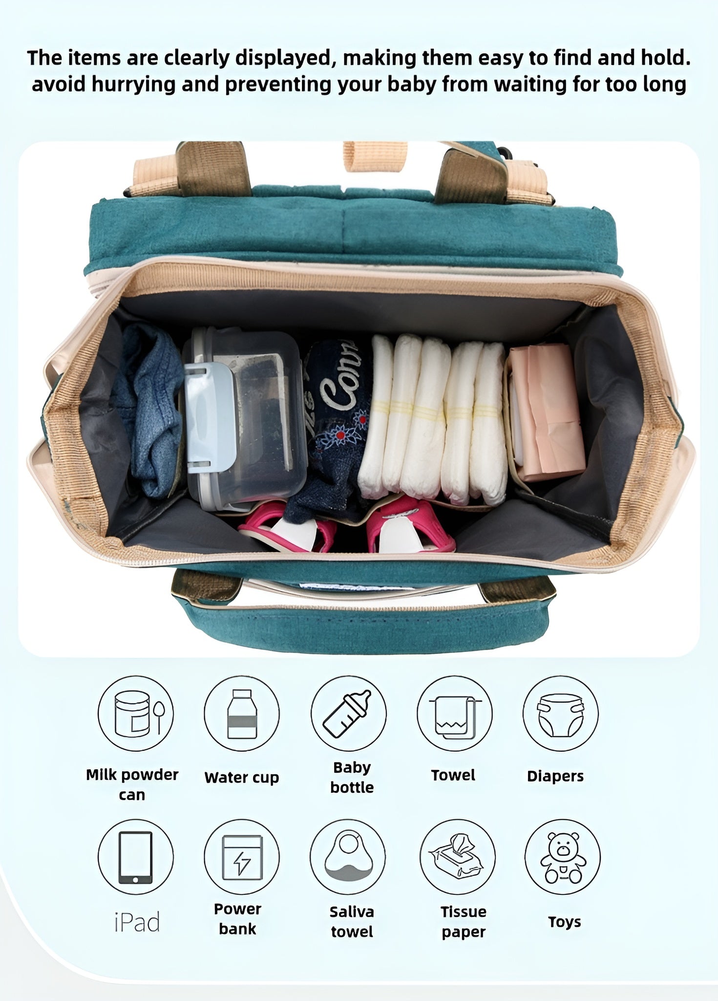 Multipurpose Insulated Backpack with Bottle (800 ml)– Stylish, Spacious & Travel Ready