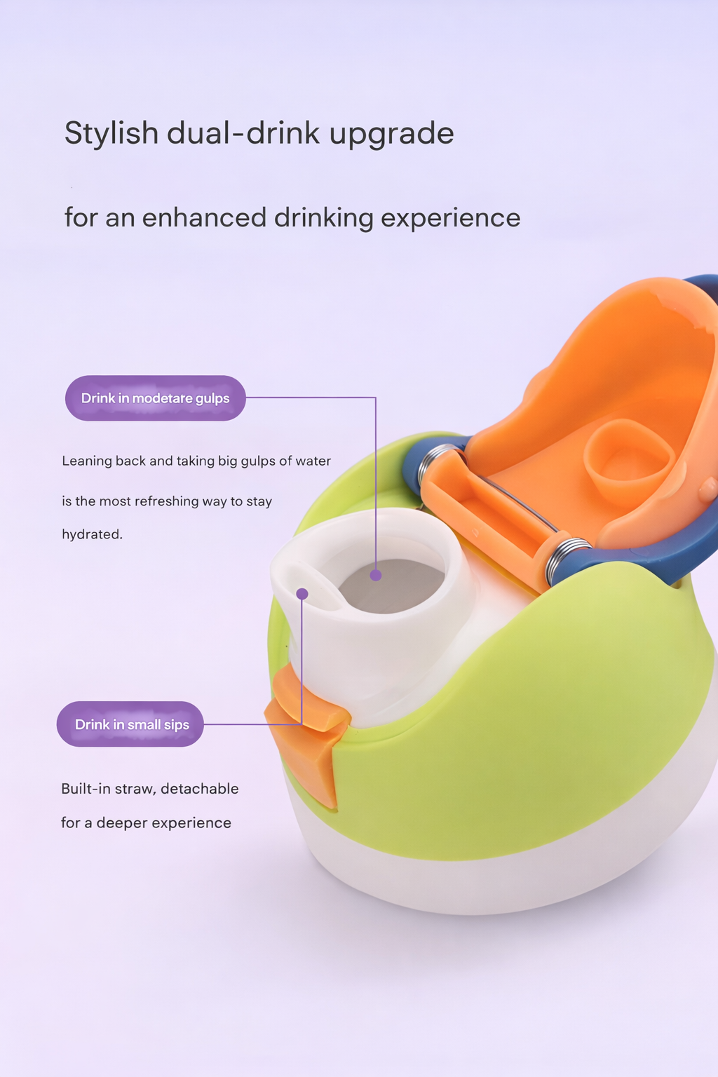 Lightweight School Bottle__White