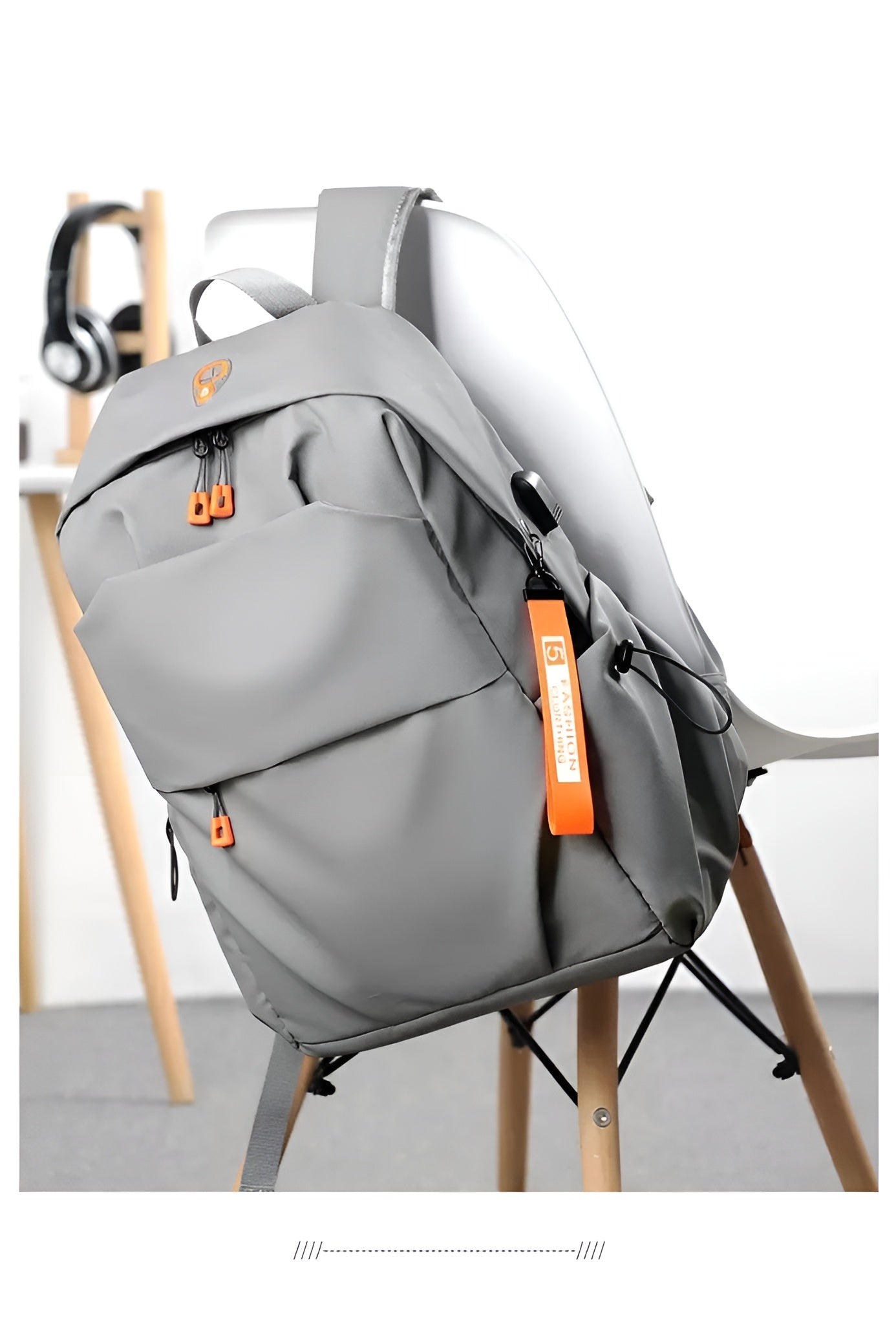 Multi-pocket_backpack__Gray