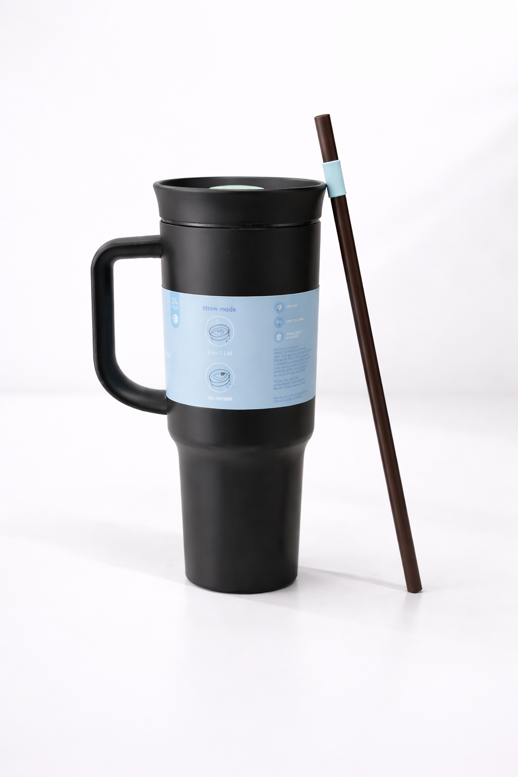 Office coffee cup with handle__Black