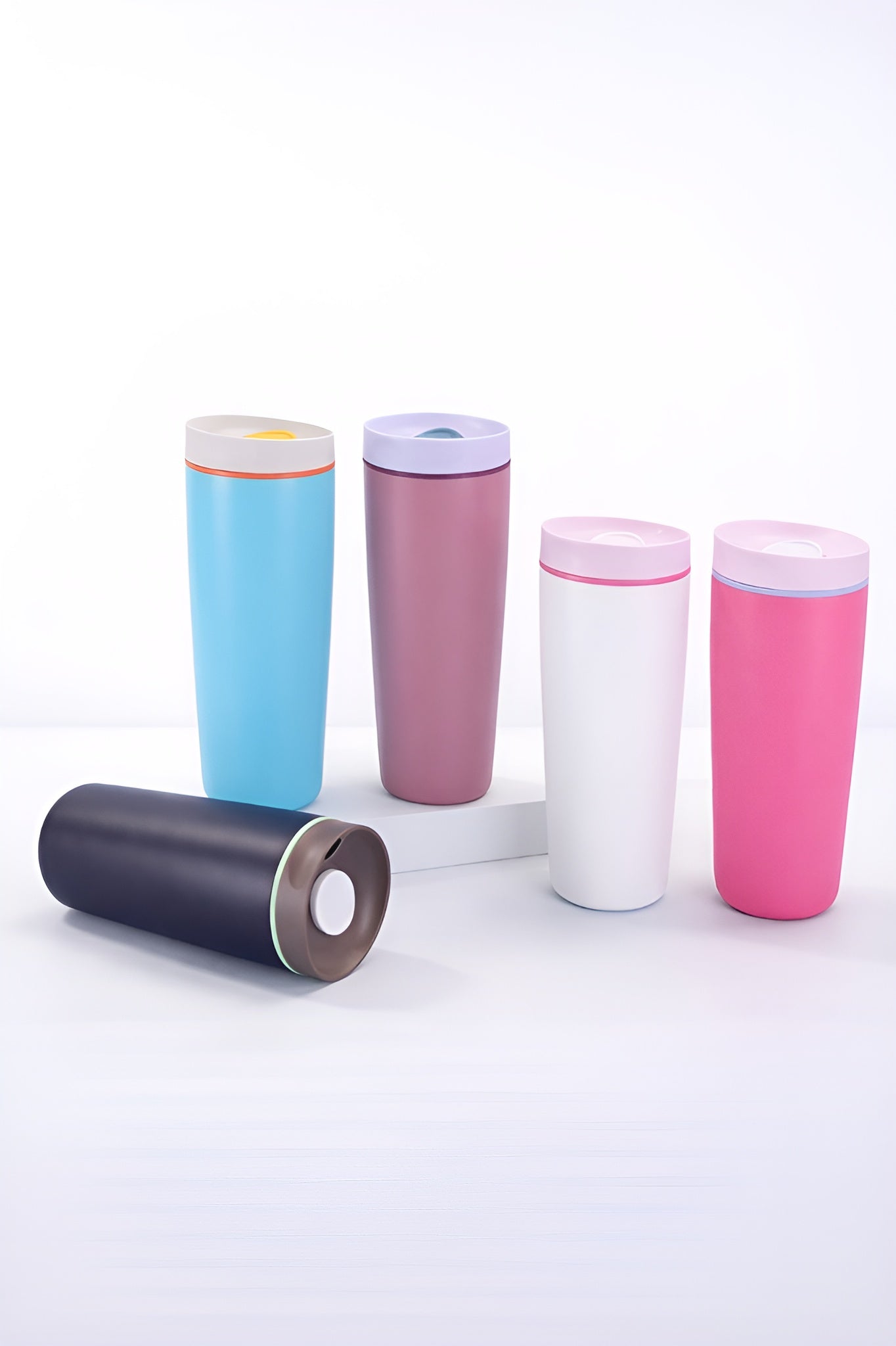 Pink insulated tumbler__White