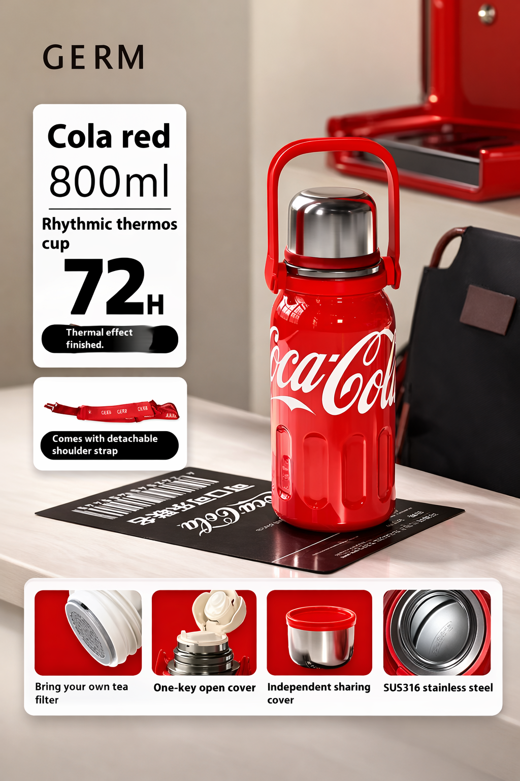 Premium quality coffee bottle__Red