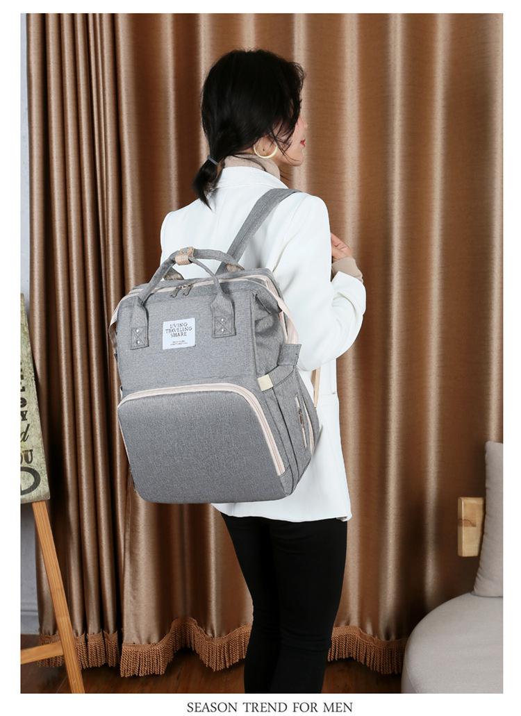 Smart_baby_travel_bag_with_wet_and_dry_separation_compartments__Gray