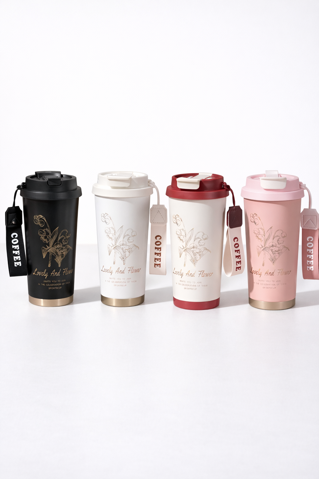 Spill proof coffee travel mug__Pink