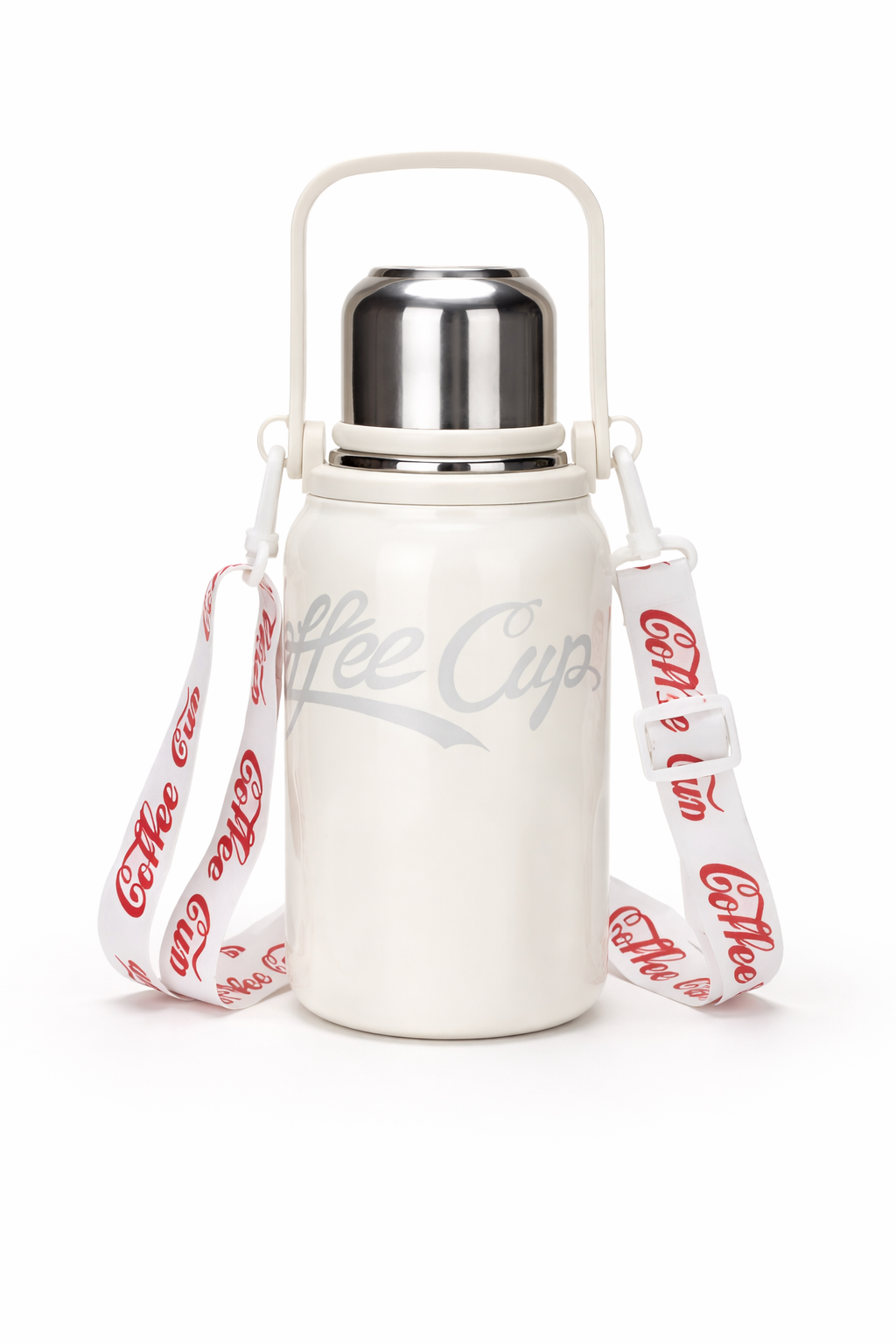 Stainless steel coffee bottle for office use__White
