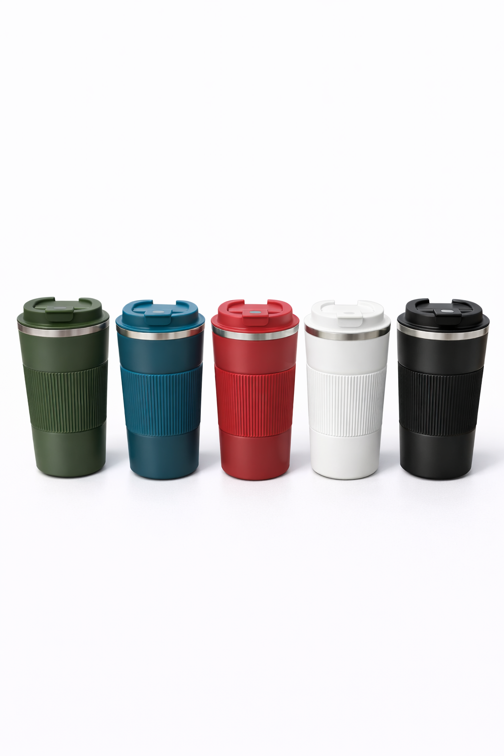 Stainless steel reusable coffee cup with lid__Blue
