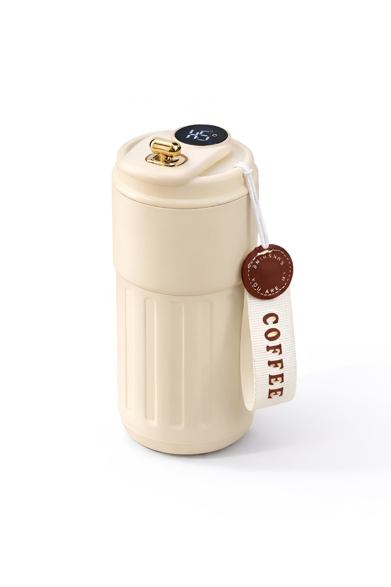 Steel coffee thermos__Cream