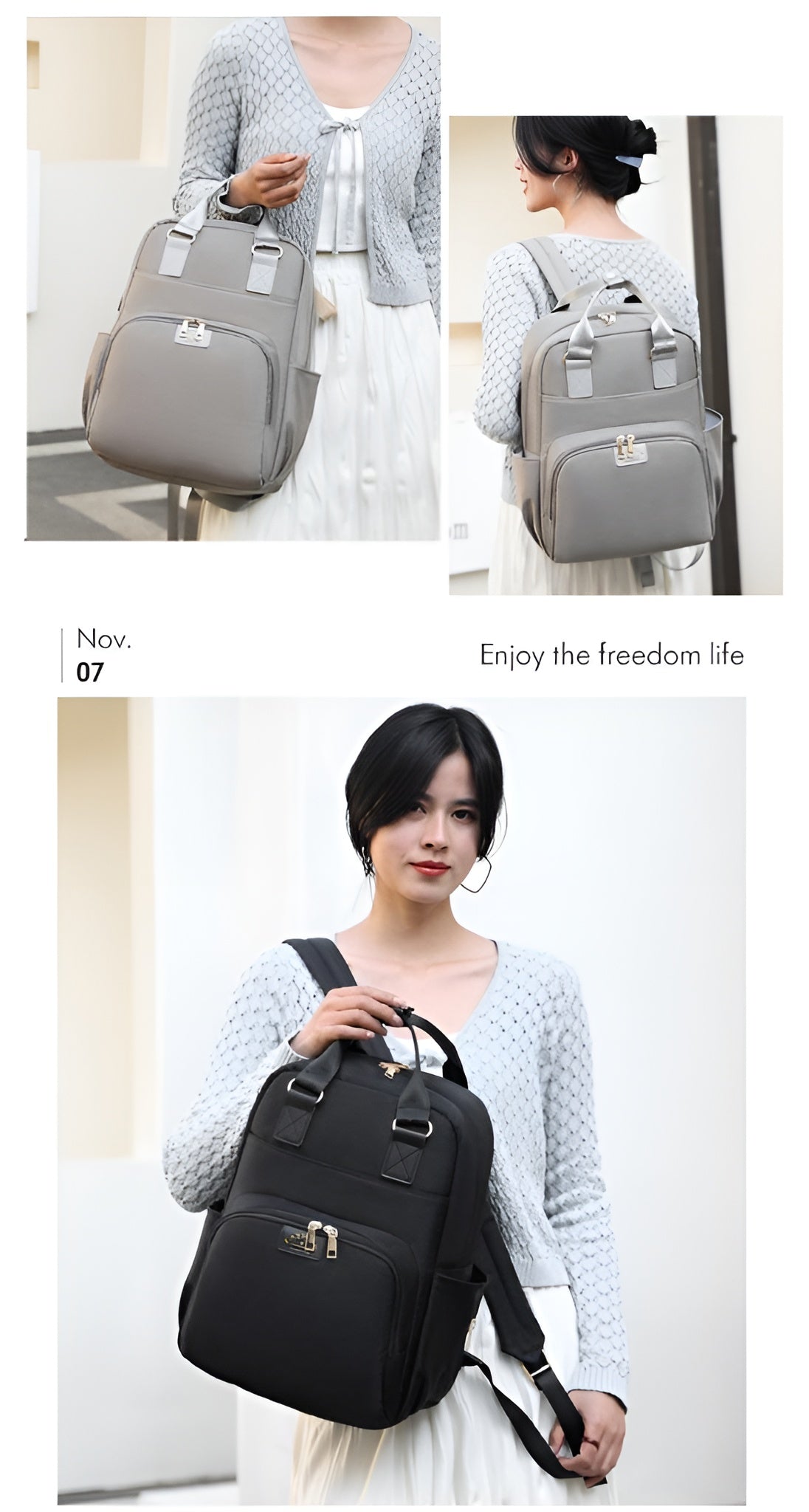 Travel-friendly_baby_diaper_bag_with_waterproof_fabric__Black