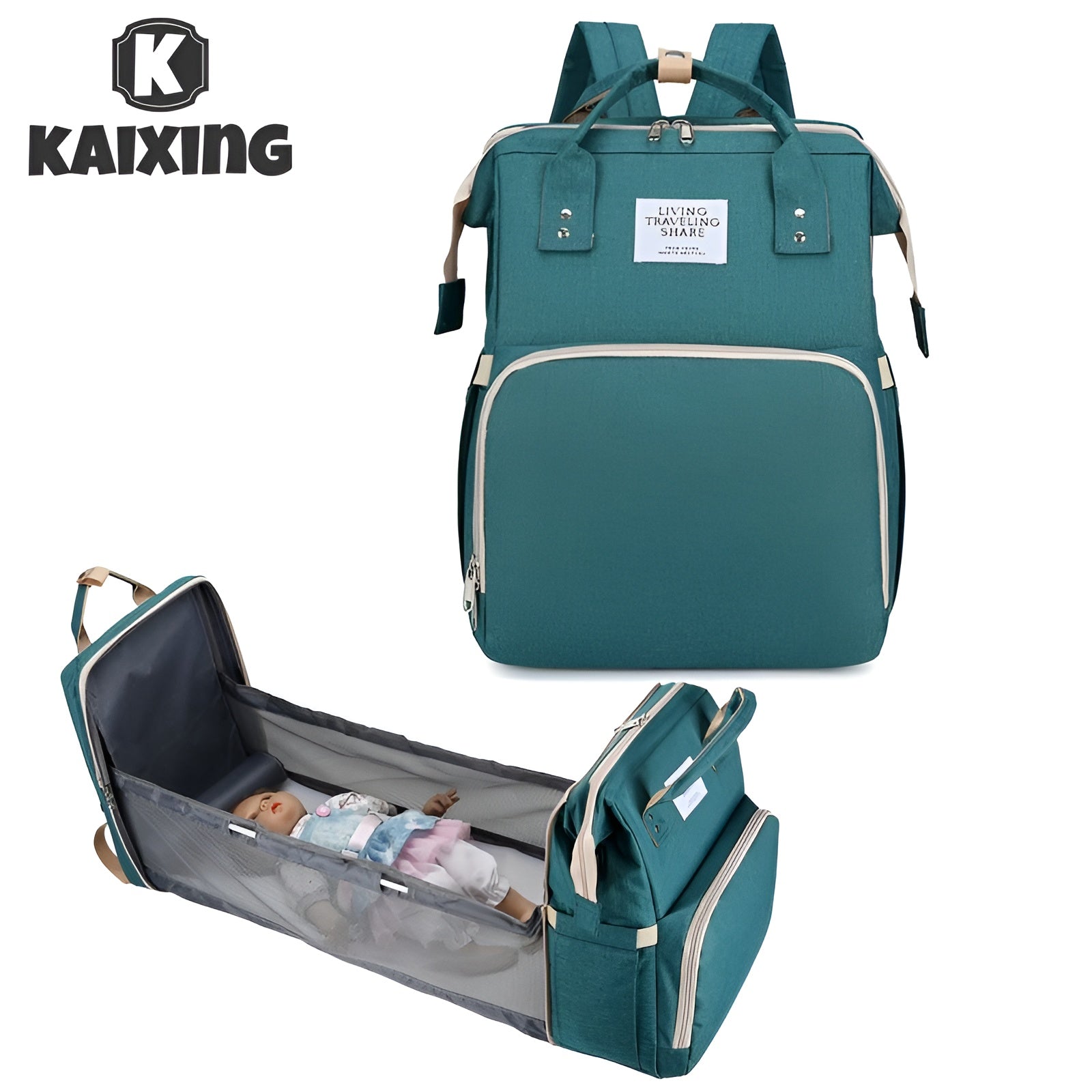 Travel-friendly_large_diaper_bag_for_newborn_and_toddler_care__Green