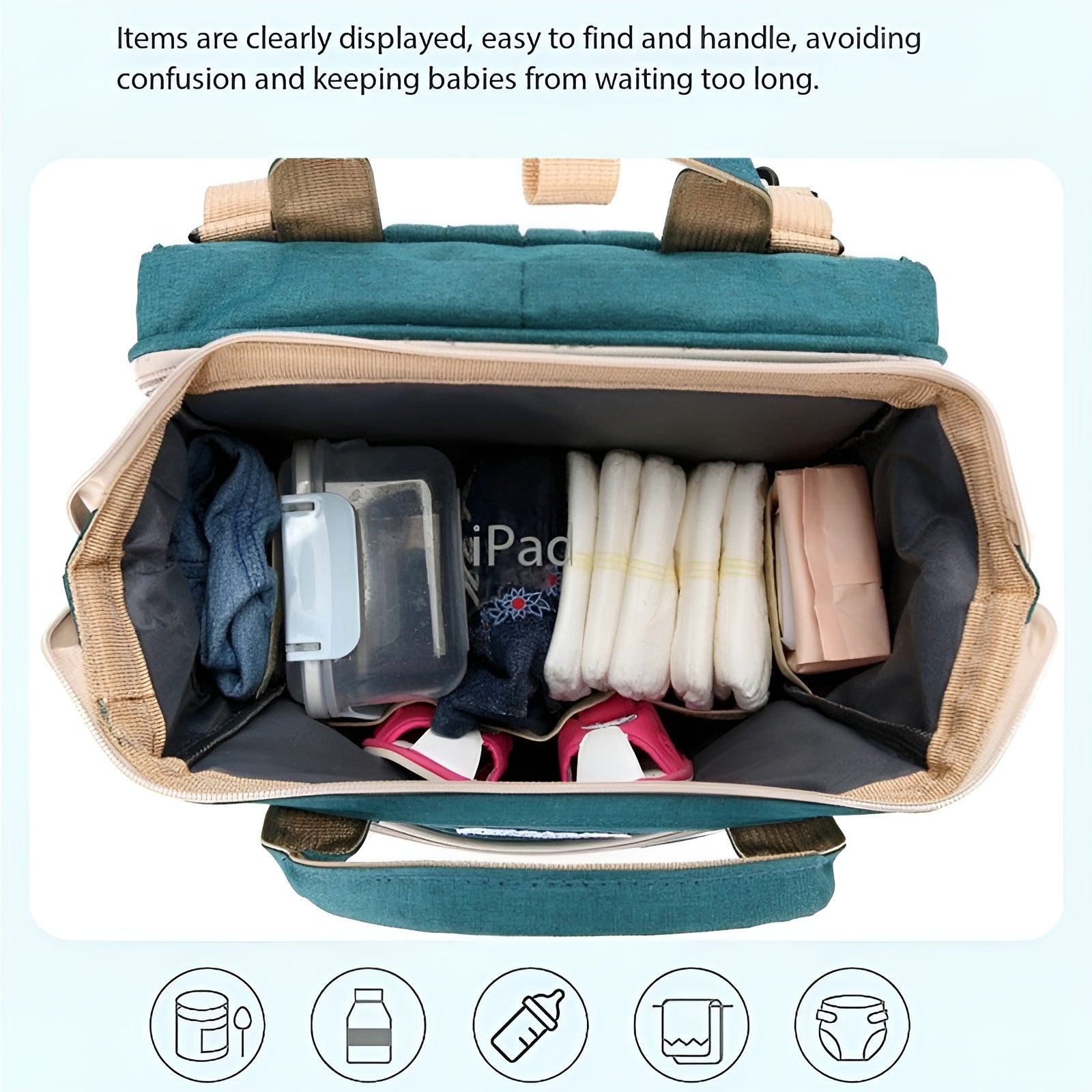 Waterproof_and_durable_mom_bag_with_bottle_holders_and_side_pockets__Green