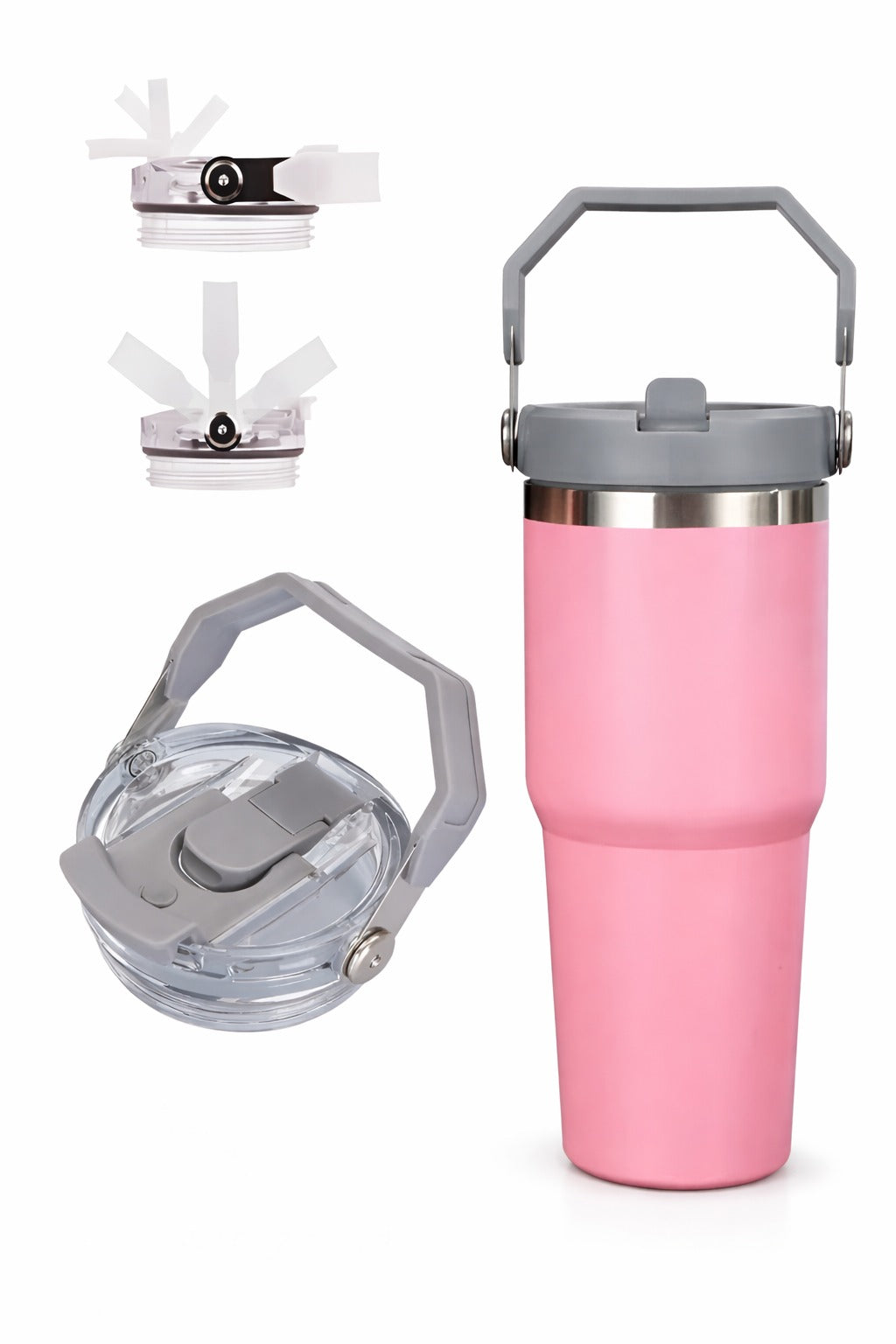Premium Vacuum Insulated Stainless Steel Travel Tumbler ( Blue & Pink) (set of 2)