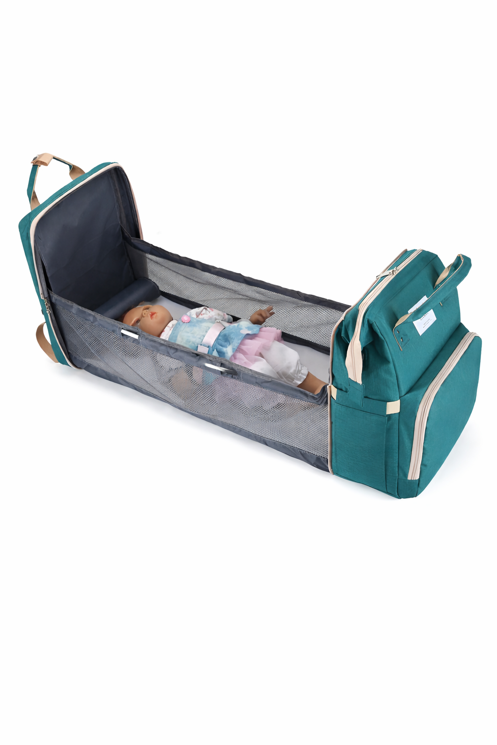 baby changing station backpack__green