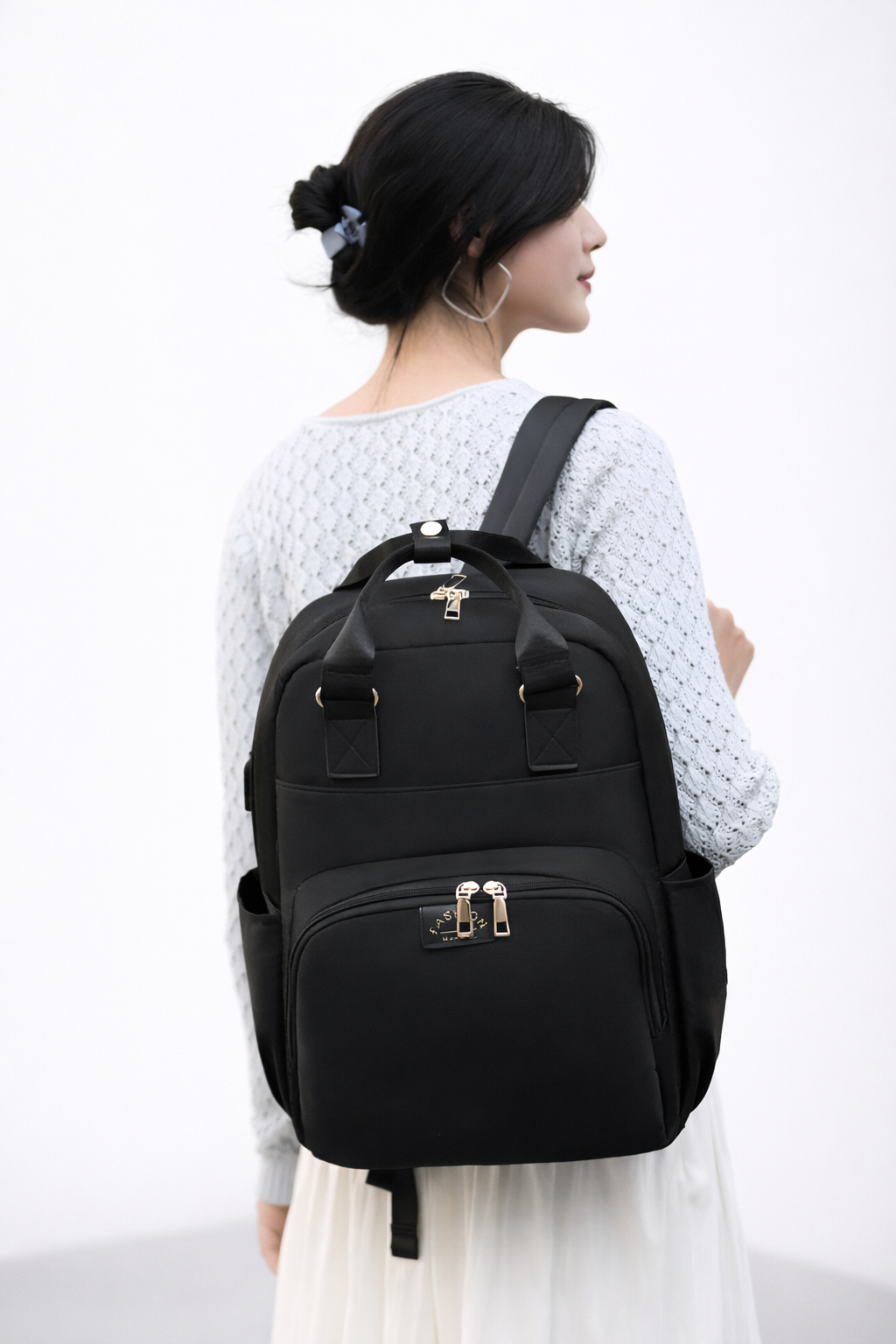 baby shower gift bag__black