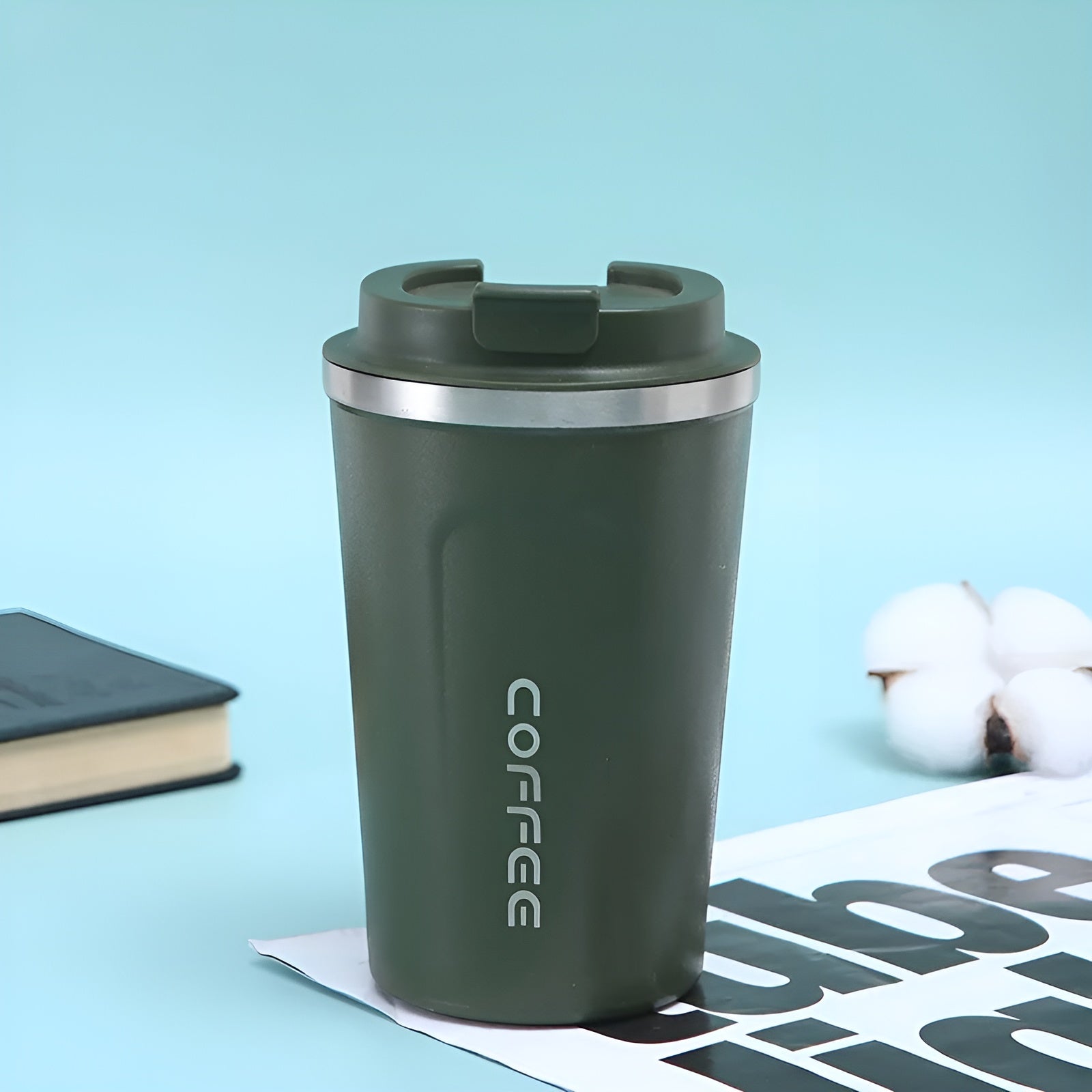 coffee mug for car cup holder__Green