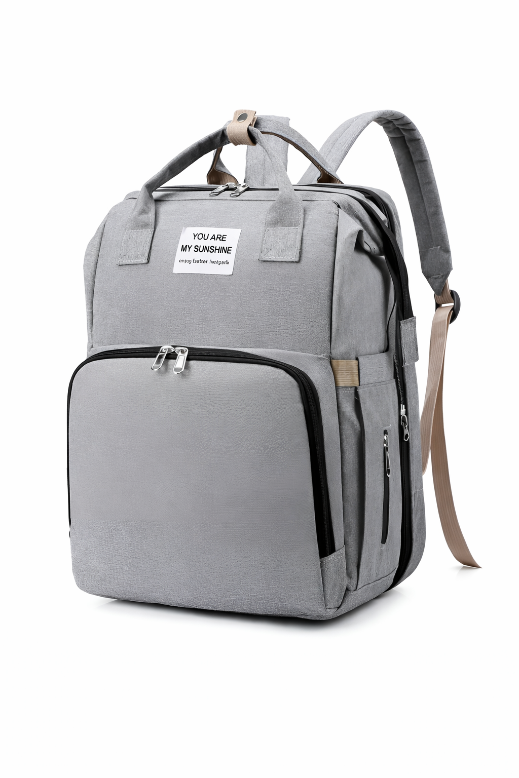 diaper bag backpack with bed__gray