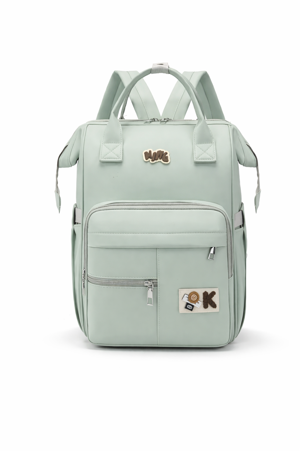 diaper bag with bottle holder__green