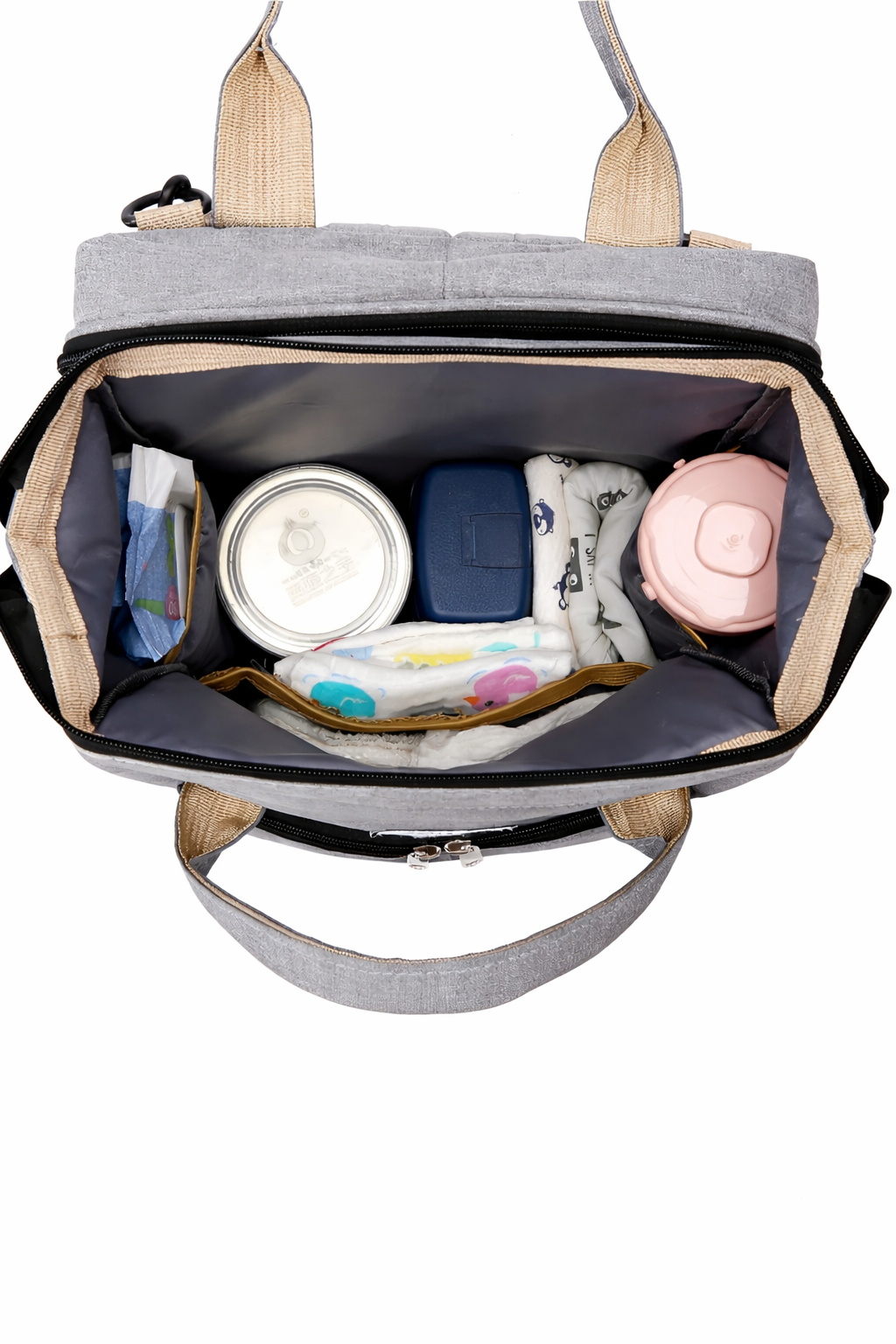 foldable baby bed backpack__gray