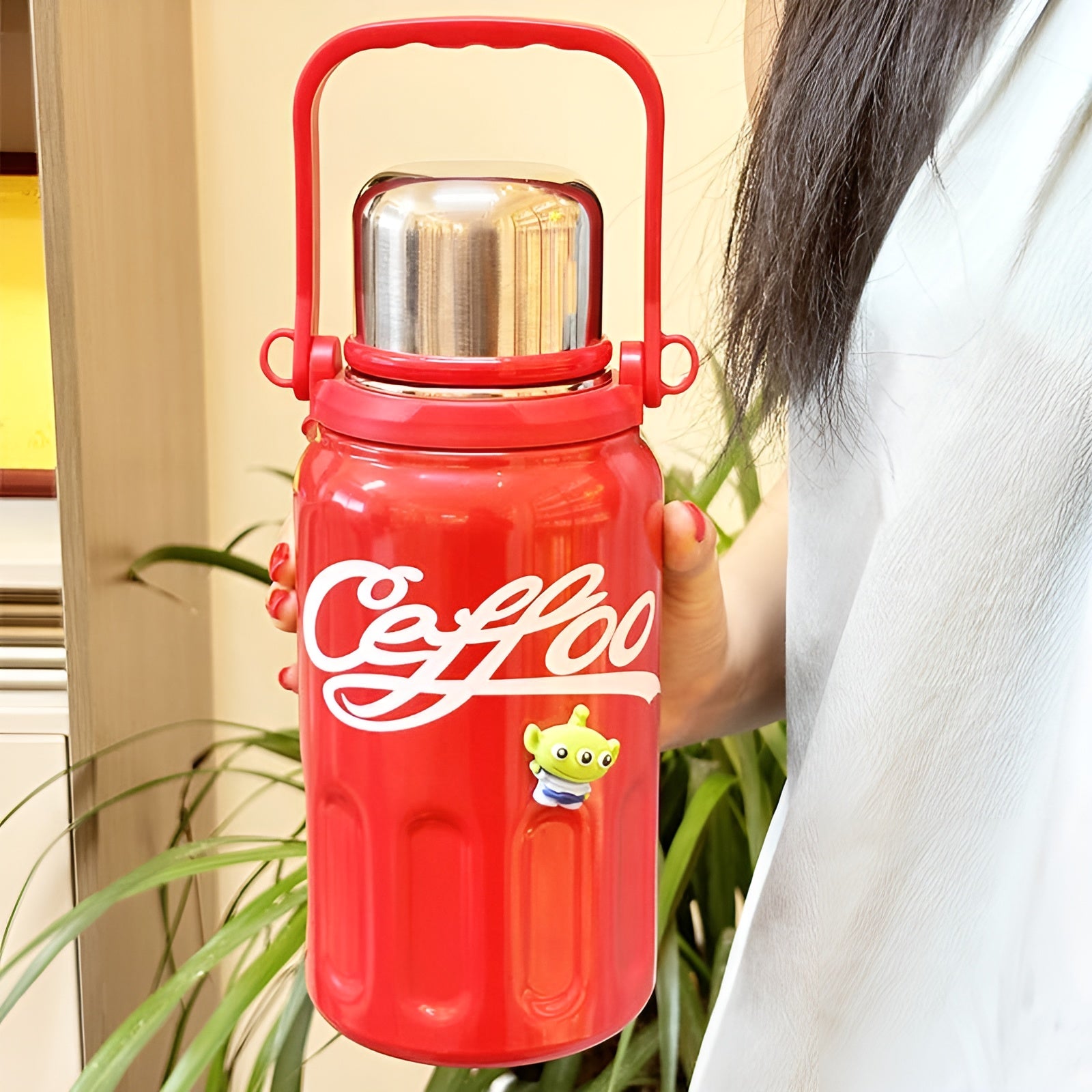 gym water bottle insulated 1L__Red