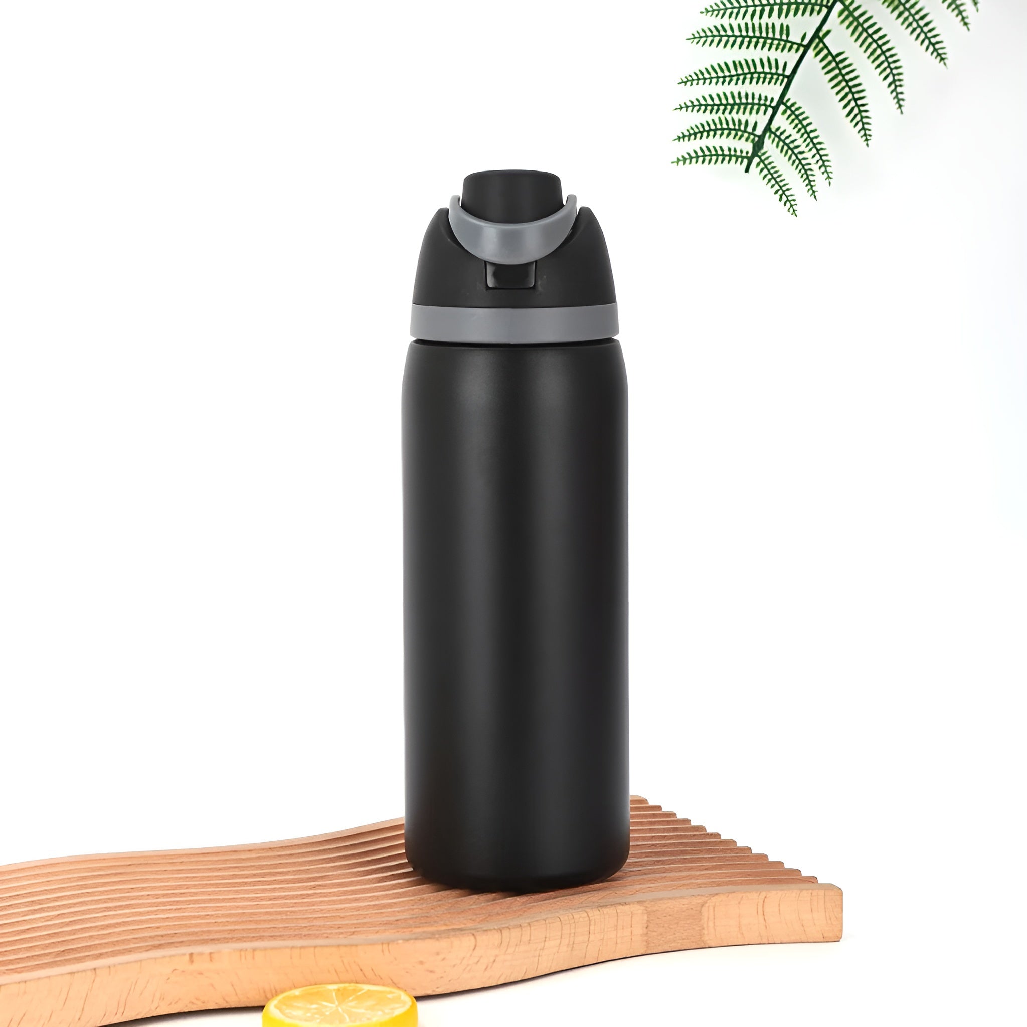 insulated water bottle 1000 ml__Black