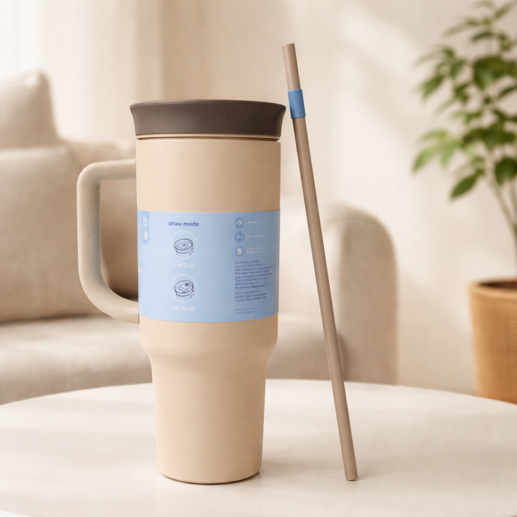 large water tumbler straw