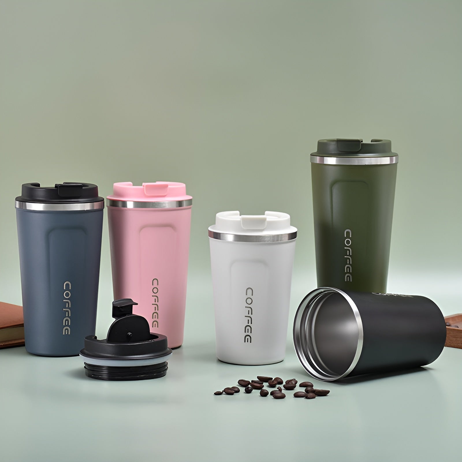 office coffee cup reusable__Green