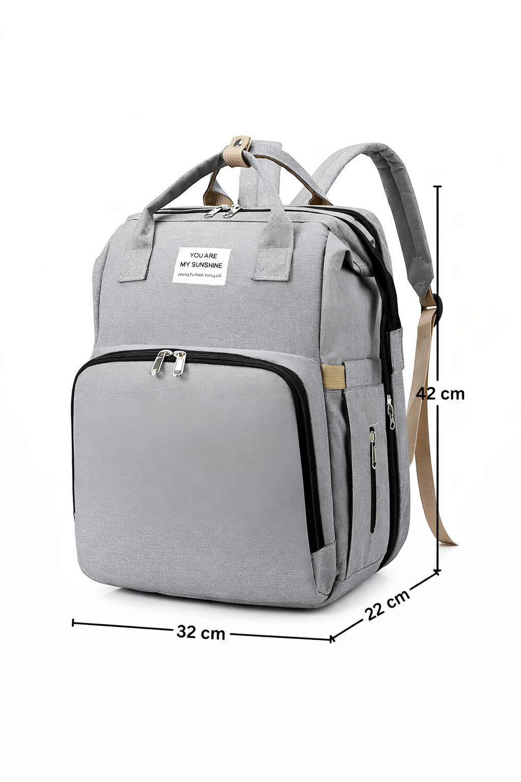 portable baby bed bag__gray